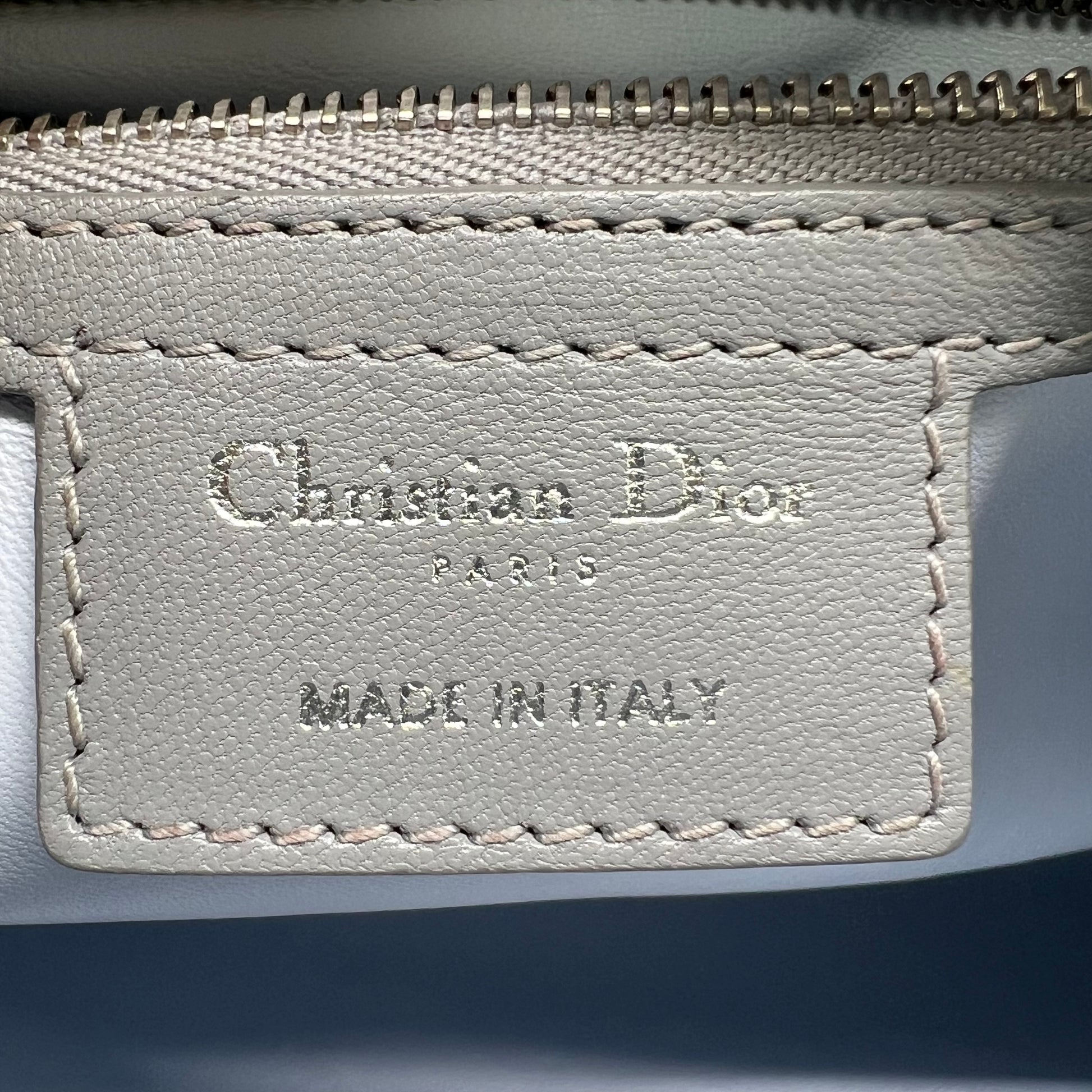 Christian Dior Lady Dior Tri-Color Large Lambskin Pink Grey Light Blue SHW twins B22460