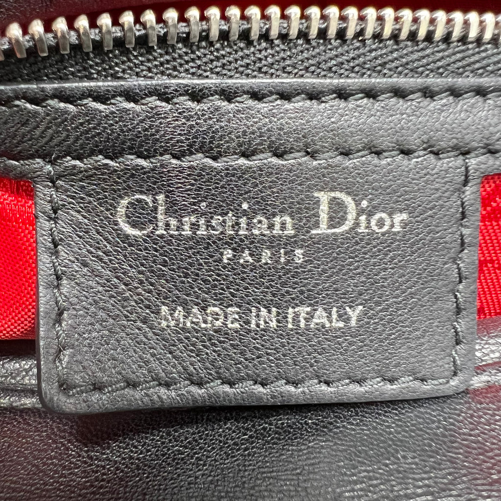 Christian Dior Large Lady Dior Bag in Black Cannage Lambskin Leather B23021