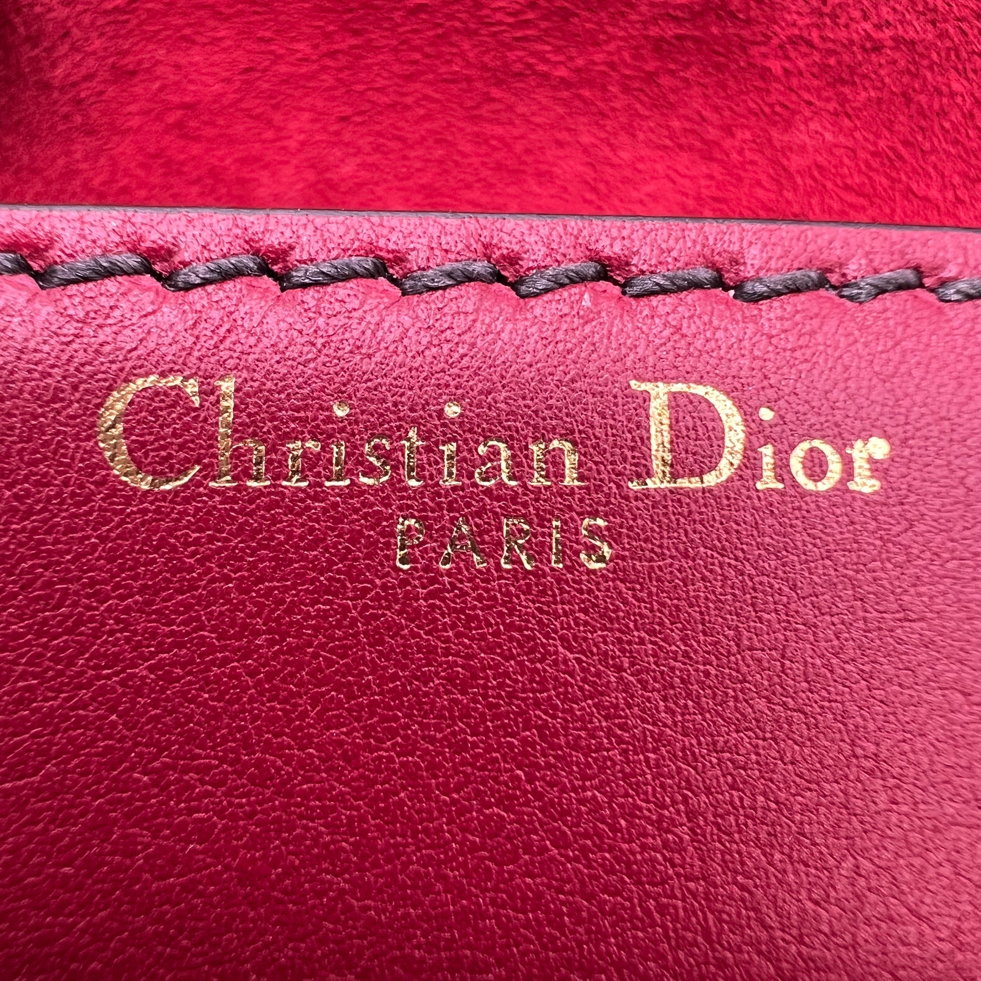 Christian Dior J'Adior Mini Chain Flap Bag in Burgundy Smooth Leather B23157
