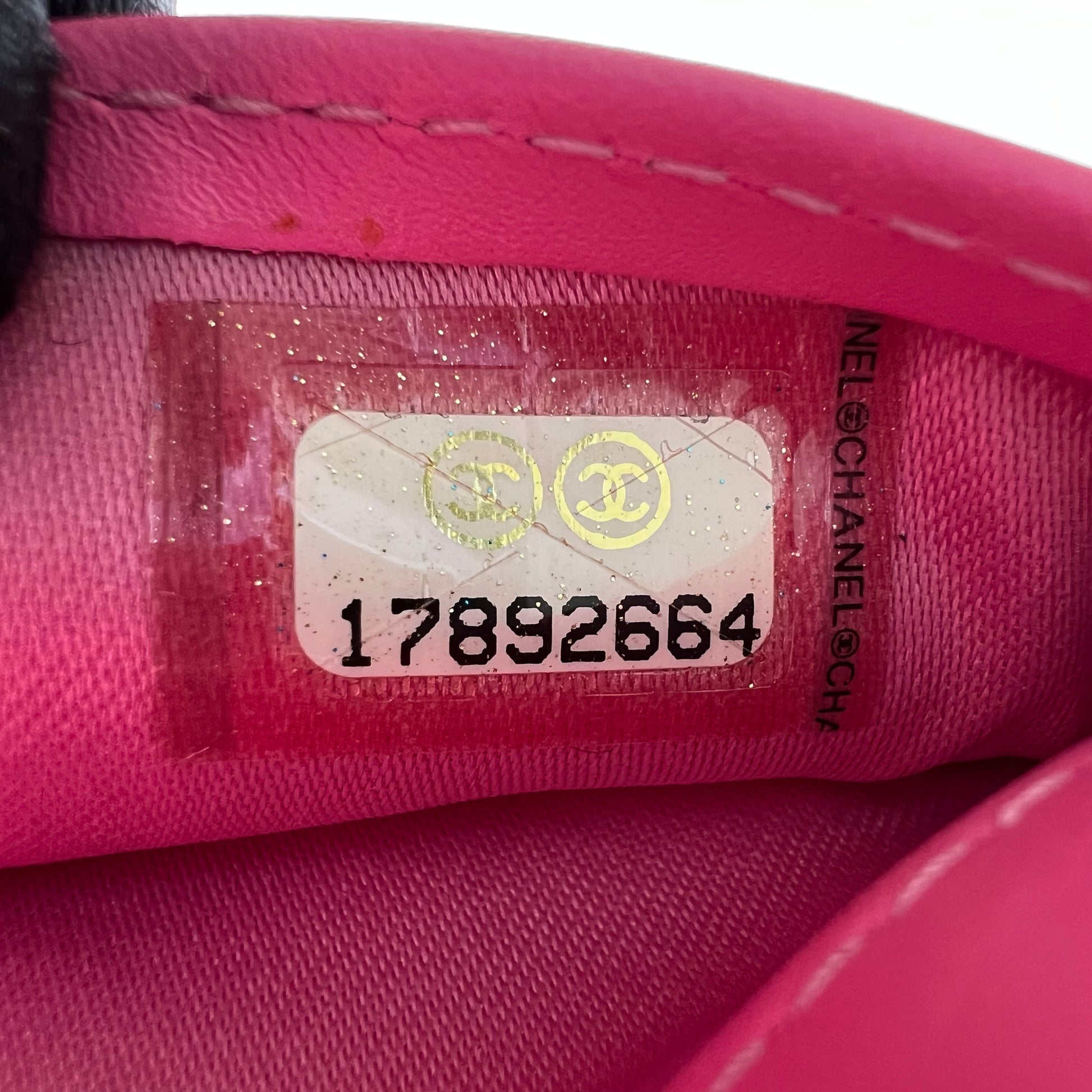 Chanel Pink Caviar Leather Bifold Snap Button Wallet W22435