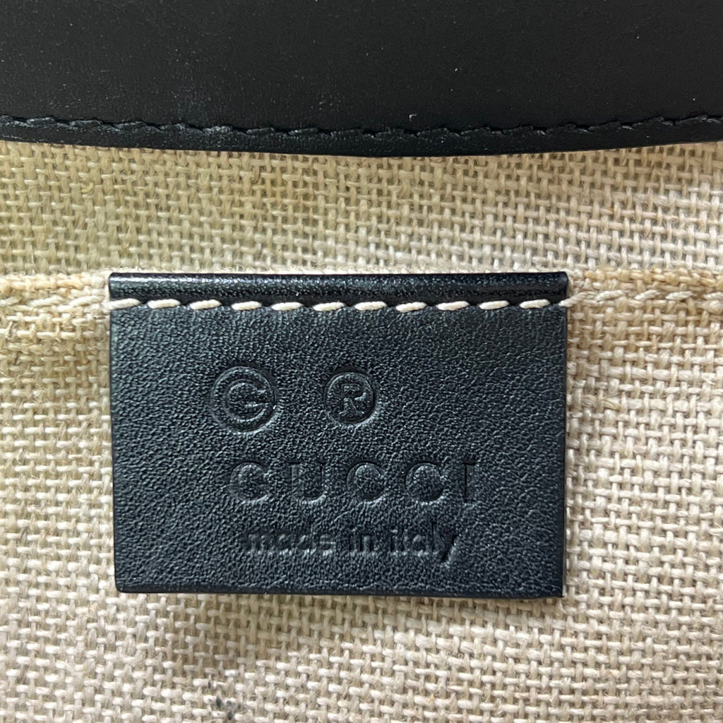 Black Guccissima Leather Medium Emily Chain Shoulder Bag B23098
