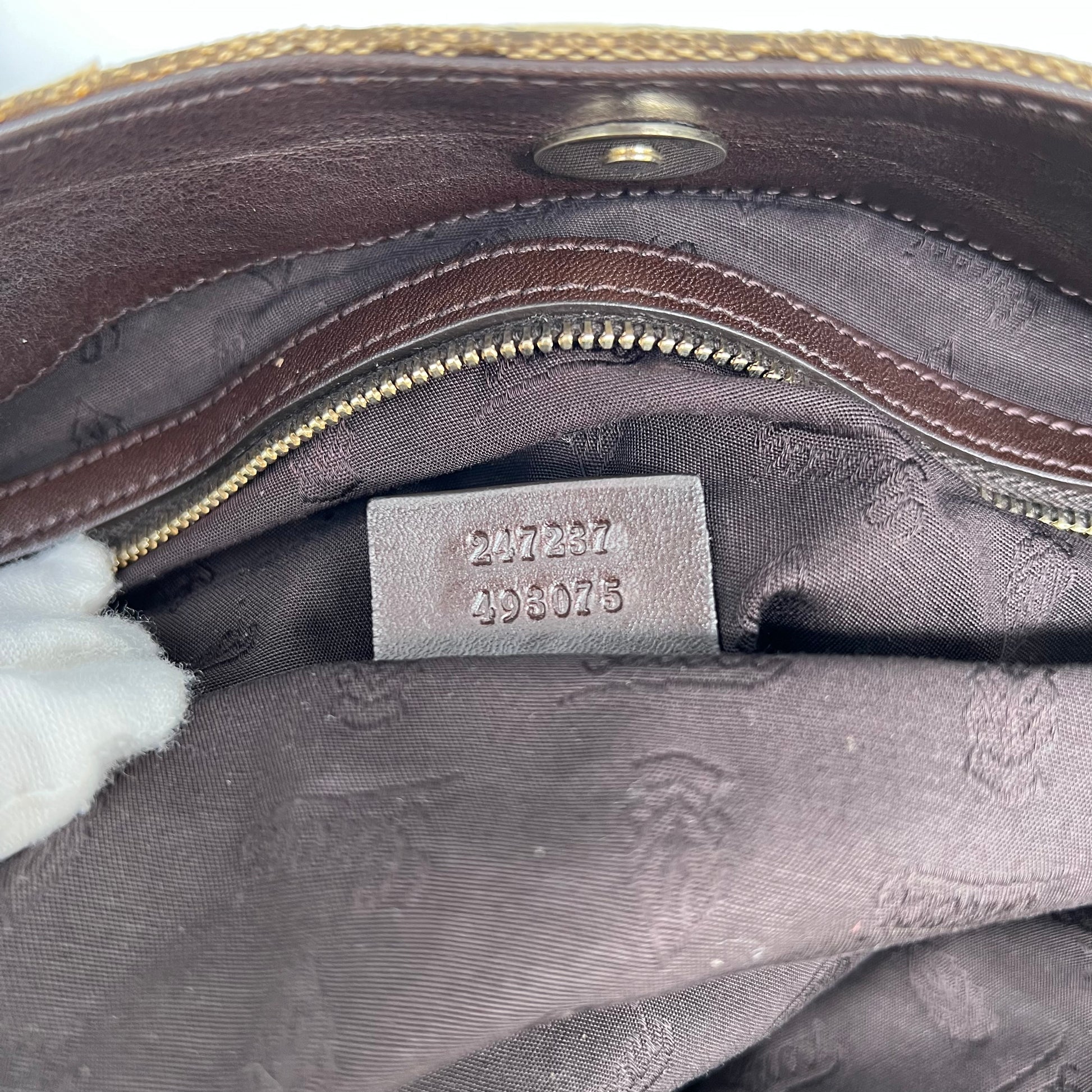 Beige/Ebony GG Canvas Large Charm Tote Bag B23072