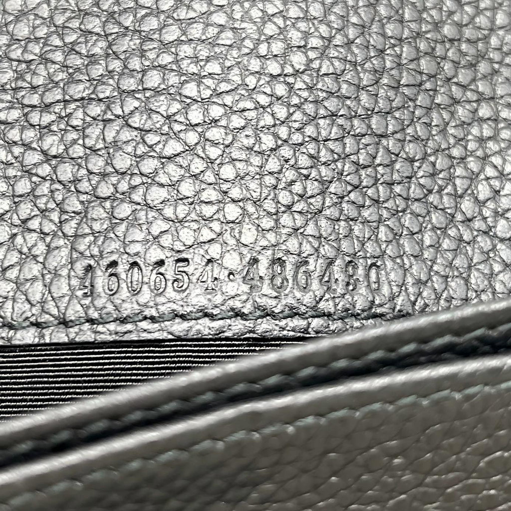 Alexander McQueen Black Grained Leather Skull Continental Flap Wallet W22483