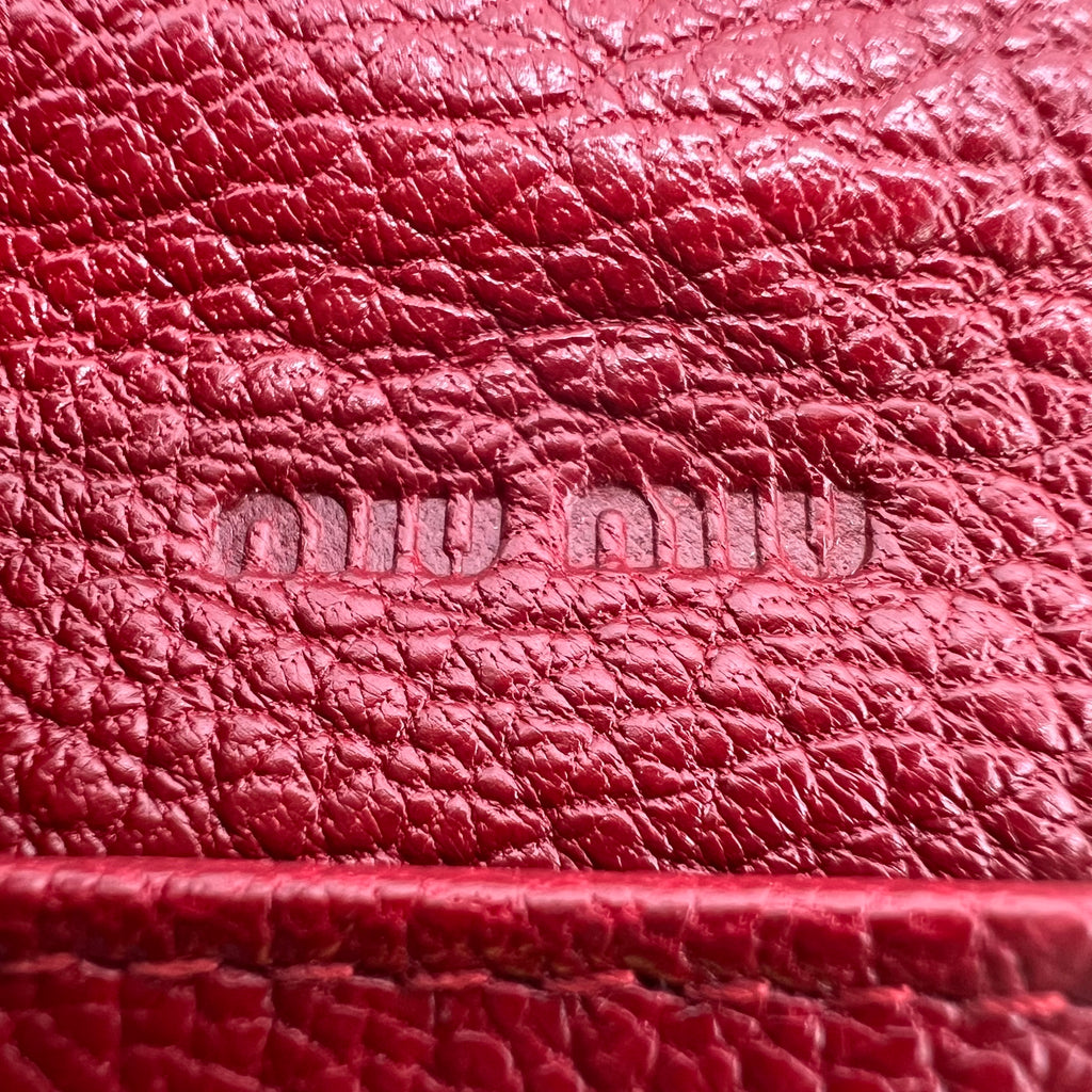 Women's Red Leather Long Wallet W22512