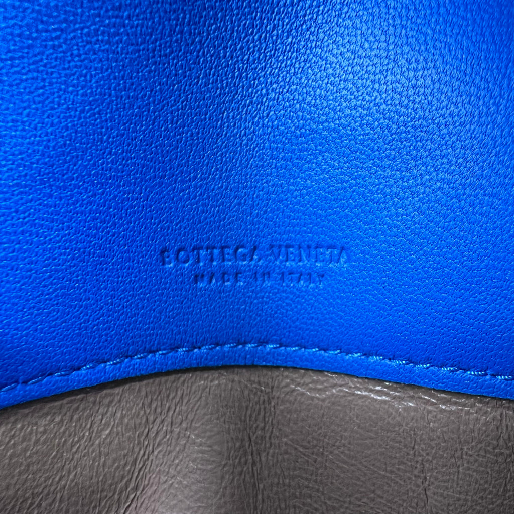 Blue Intrecciato Leather Continental Wallet W22514