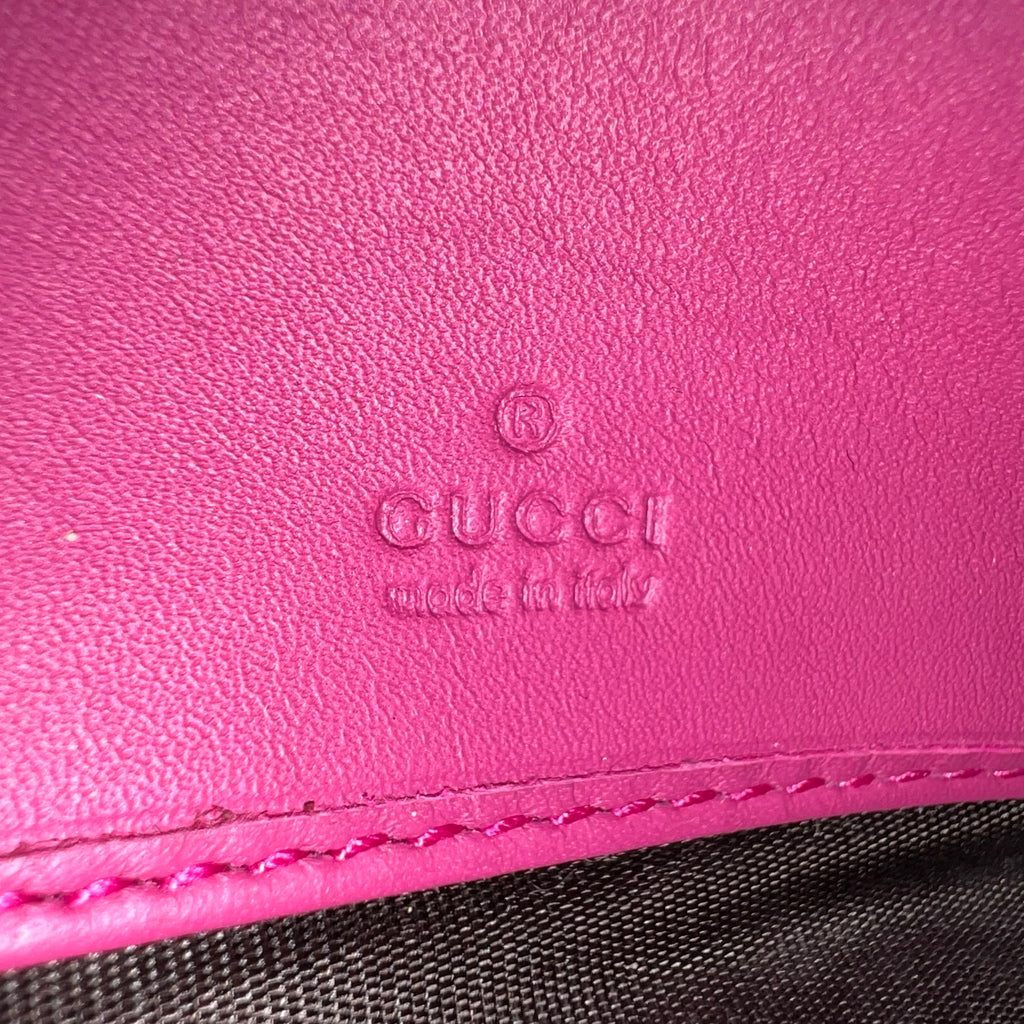 Gucci GG Supreme Canvas and Red Leather Continental Flap Wallet W22516