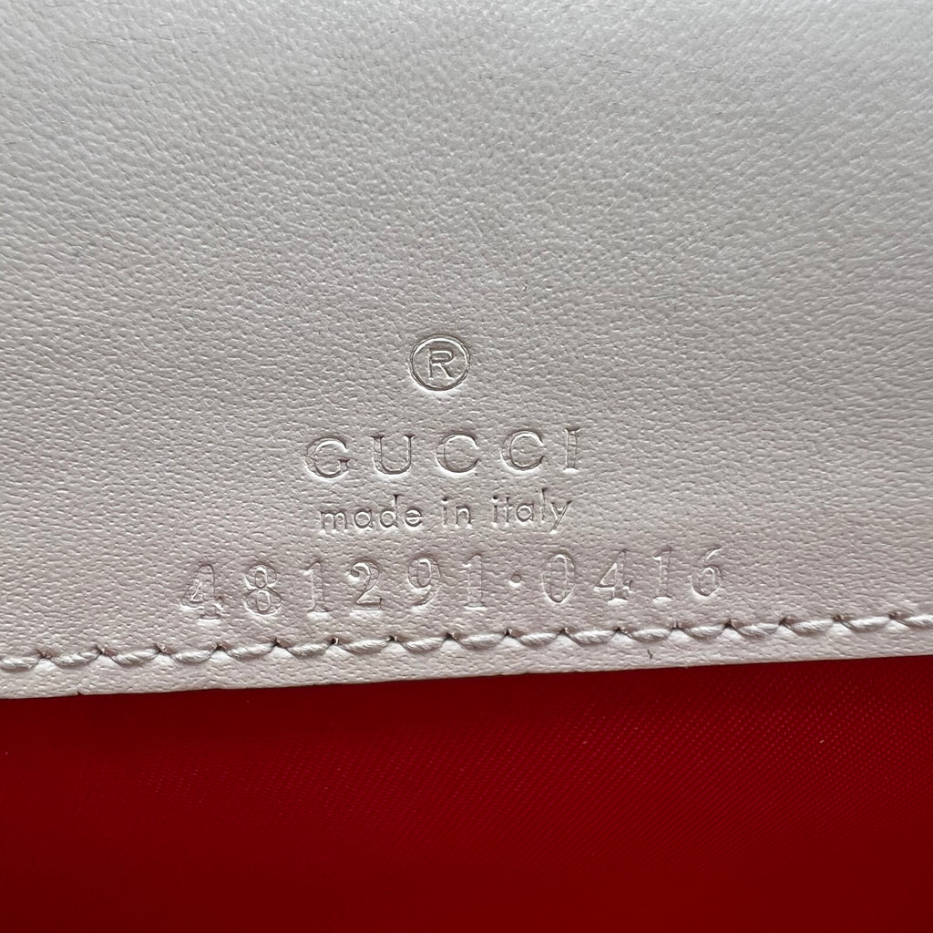 Guccissima Mini Cherry Chain Bag in White B23091