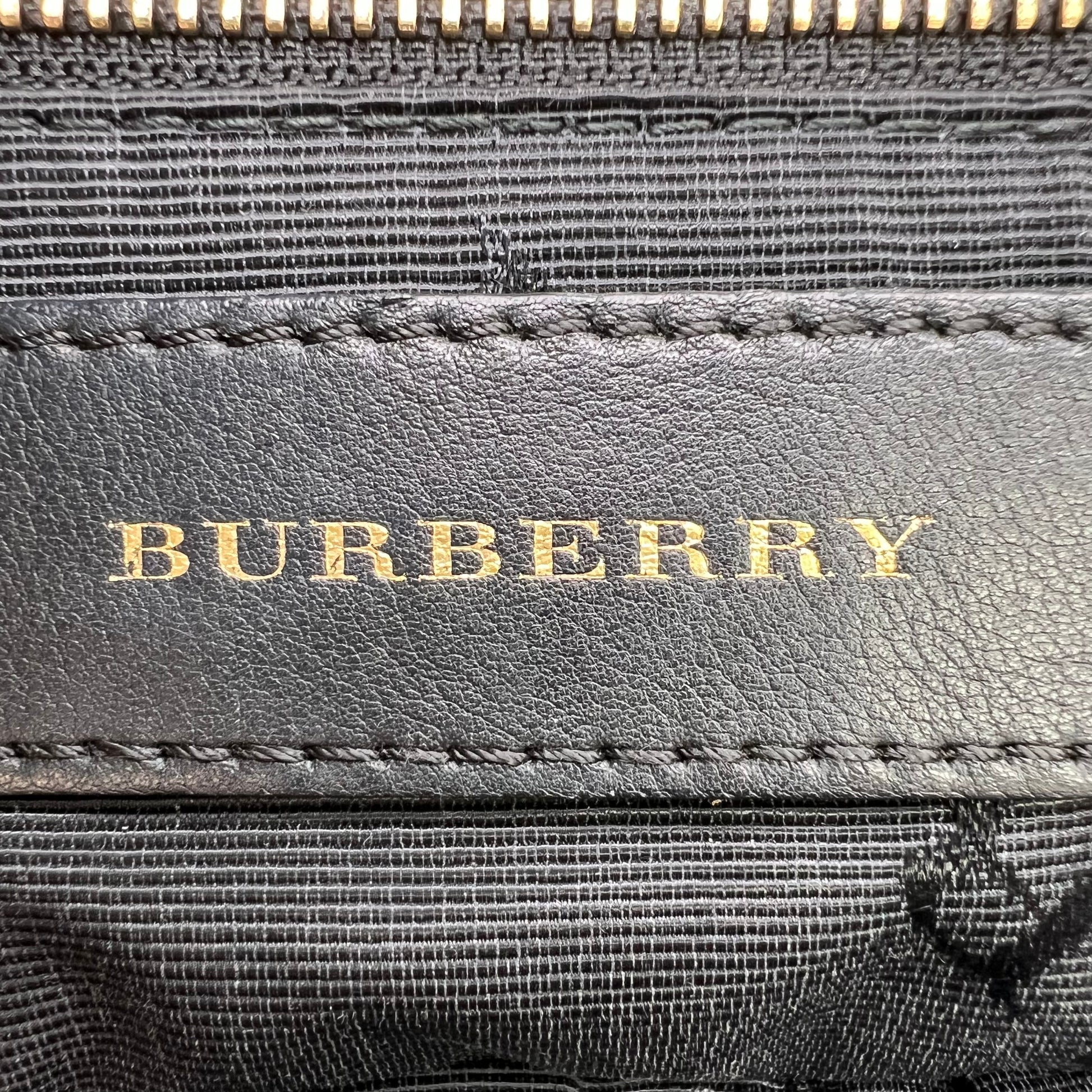 Burberry Heritage Grain Check Embossed Small Orchard Bowling Bag in Taupe Gray B23103