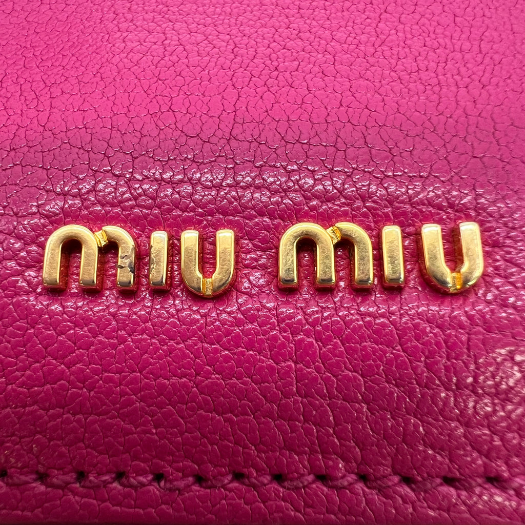 Miu Miu Bicolor Goatskin Madras Crossbody Bag B22957