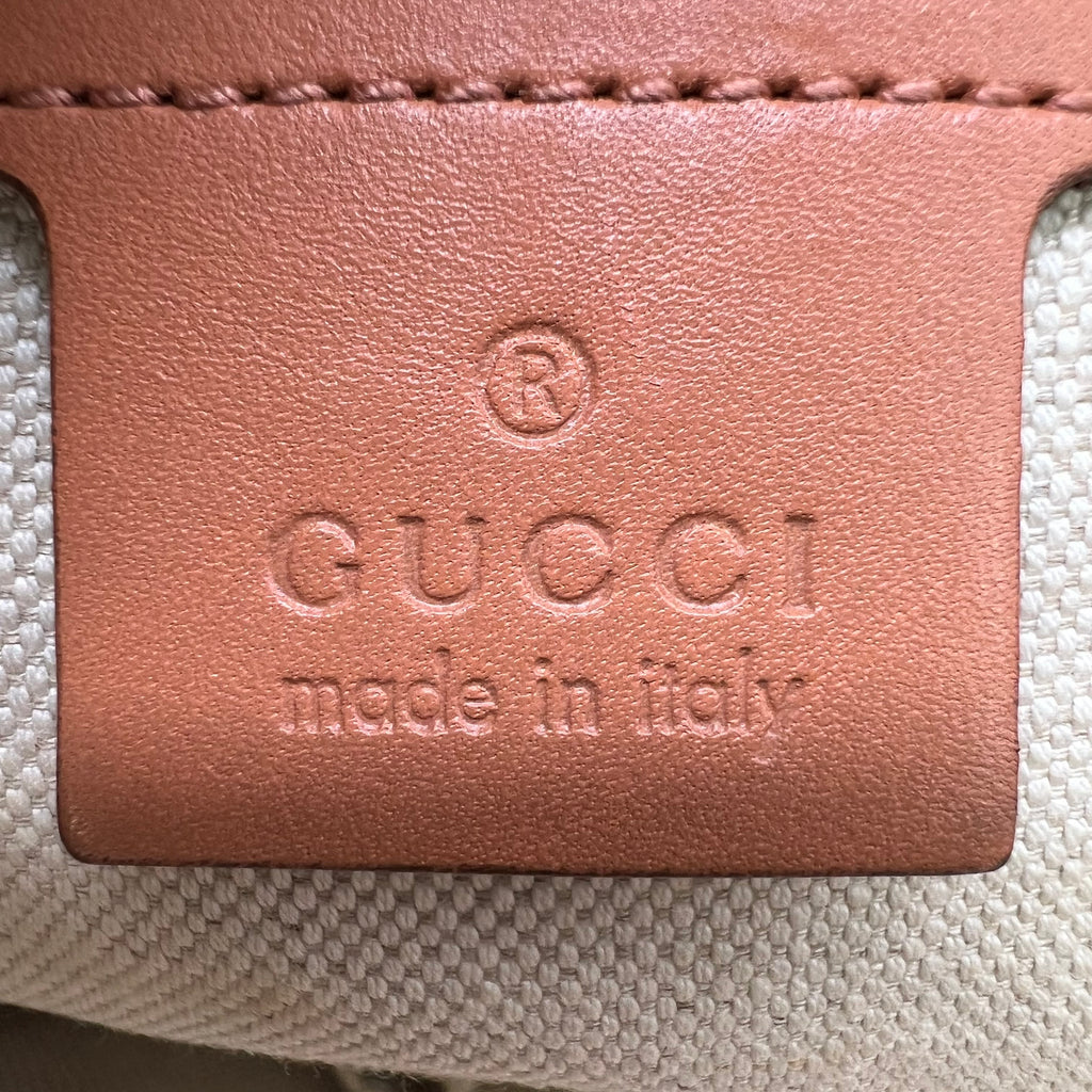Gucci Monogram Vintage Web Top Handle Bag Pink B23150