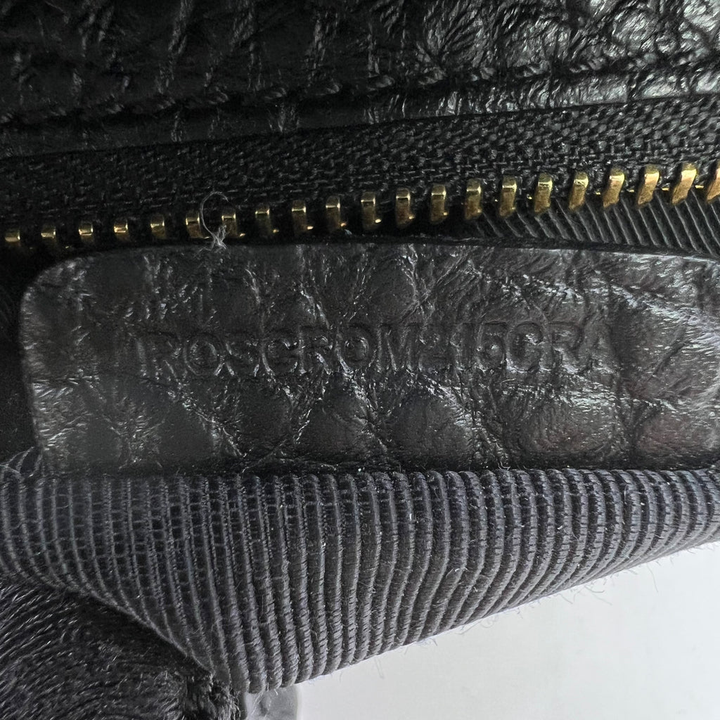 Black Embossed Check Leather Dewsbury Tote Bag B23207