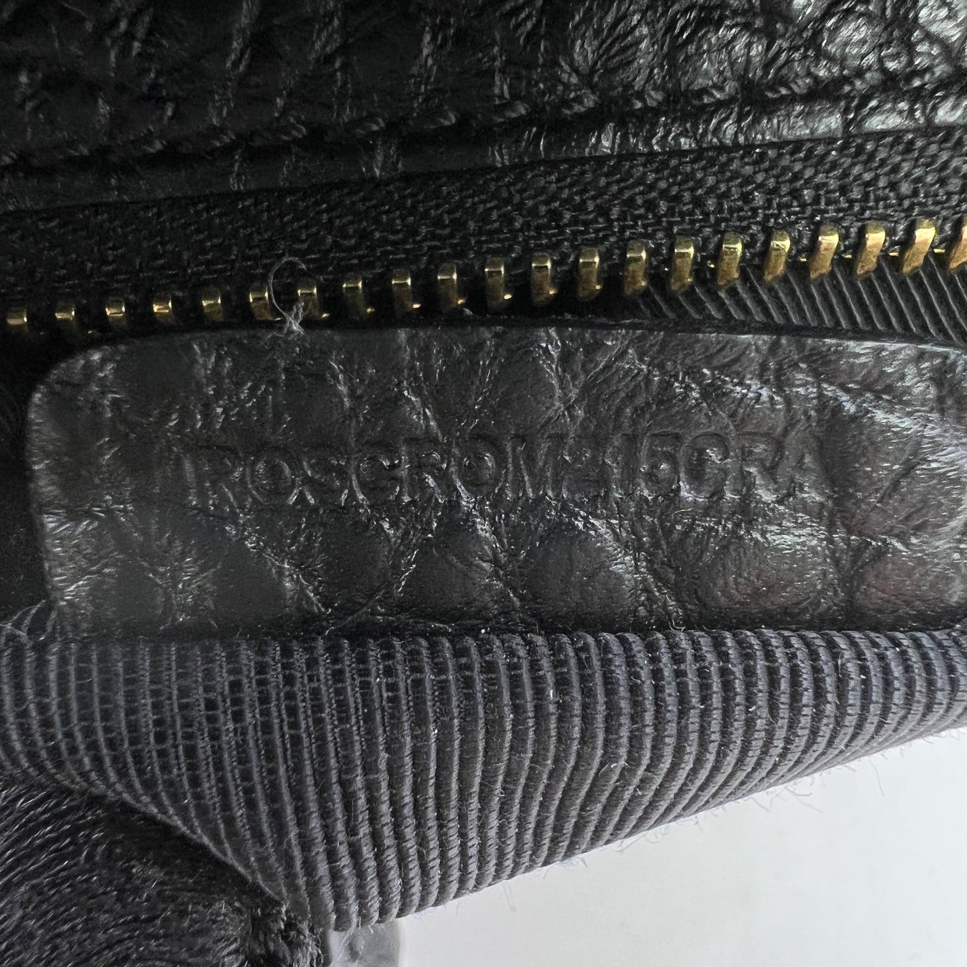 Black Embossed Check Leather Dewsbury Tote Bag B23207