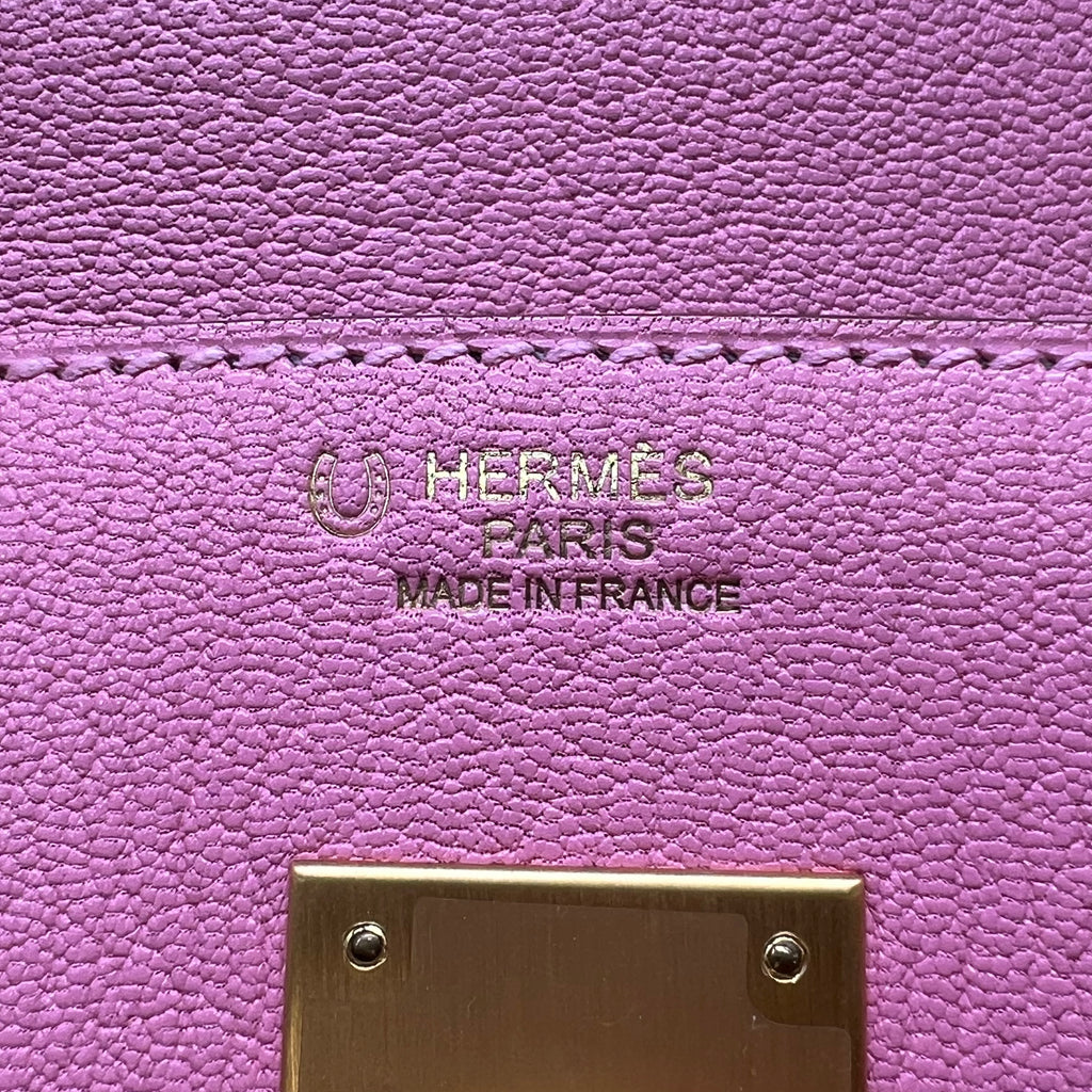 Rose Sakura and Gris Perle Chèvre Special Order HSS Birkin 30 Brushed Gold Hardware B23284