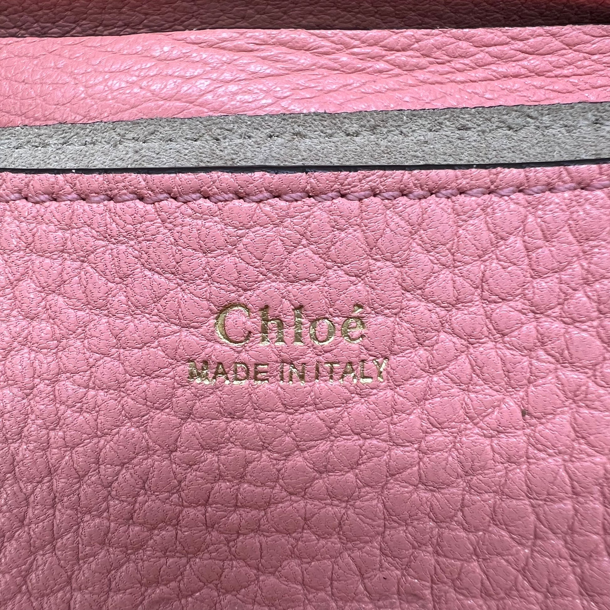 Salmon Pink Leather Medium Drew Shoulder Bag B23223