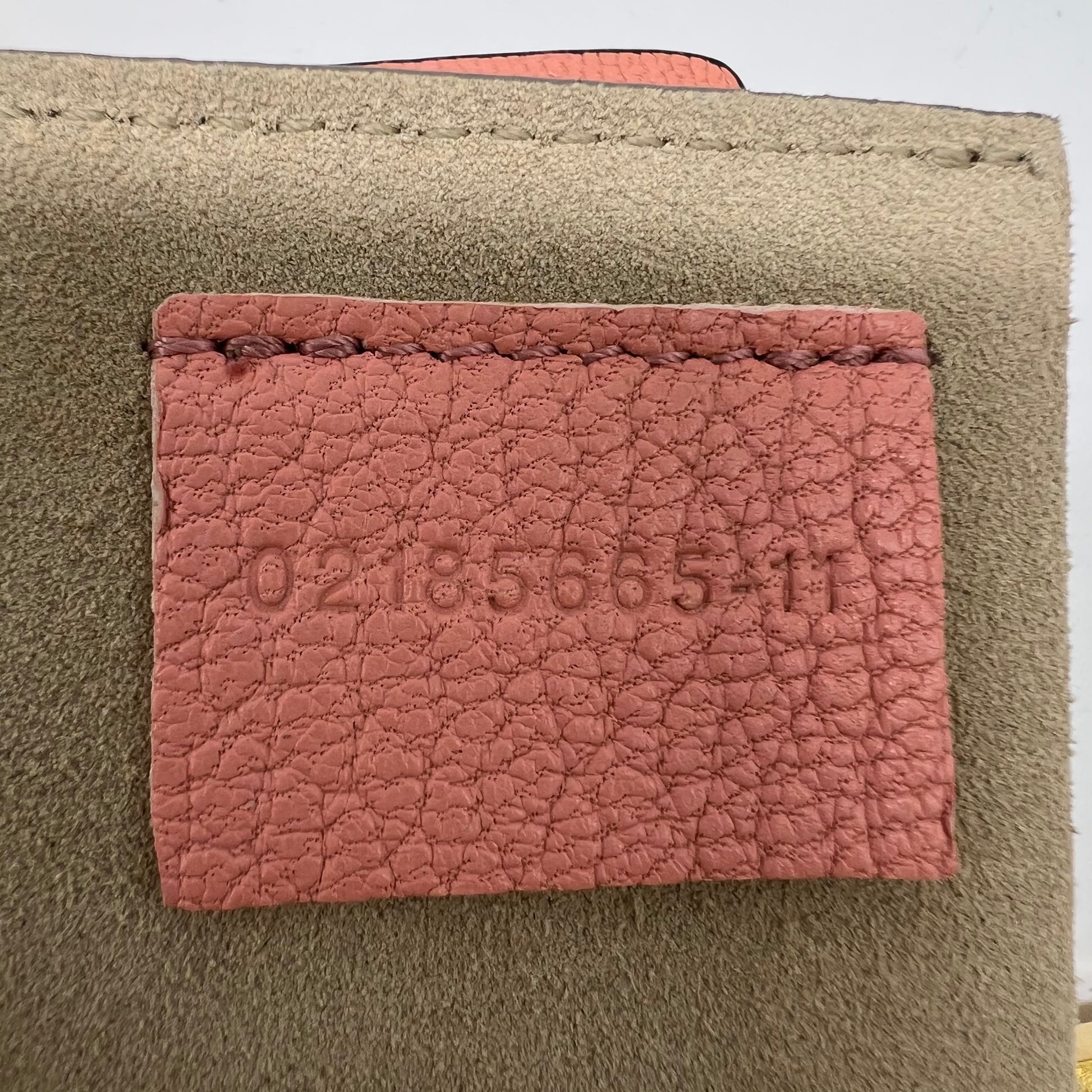 Salmon Pink Leather Medium Drew Shoulder Bag B23223