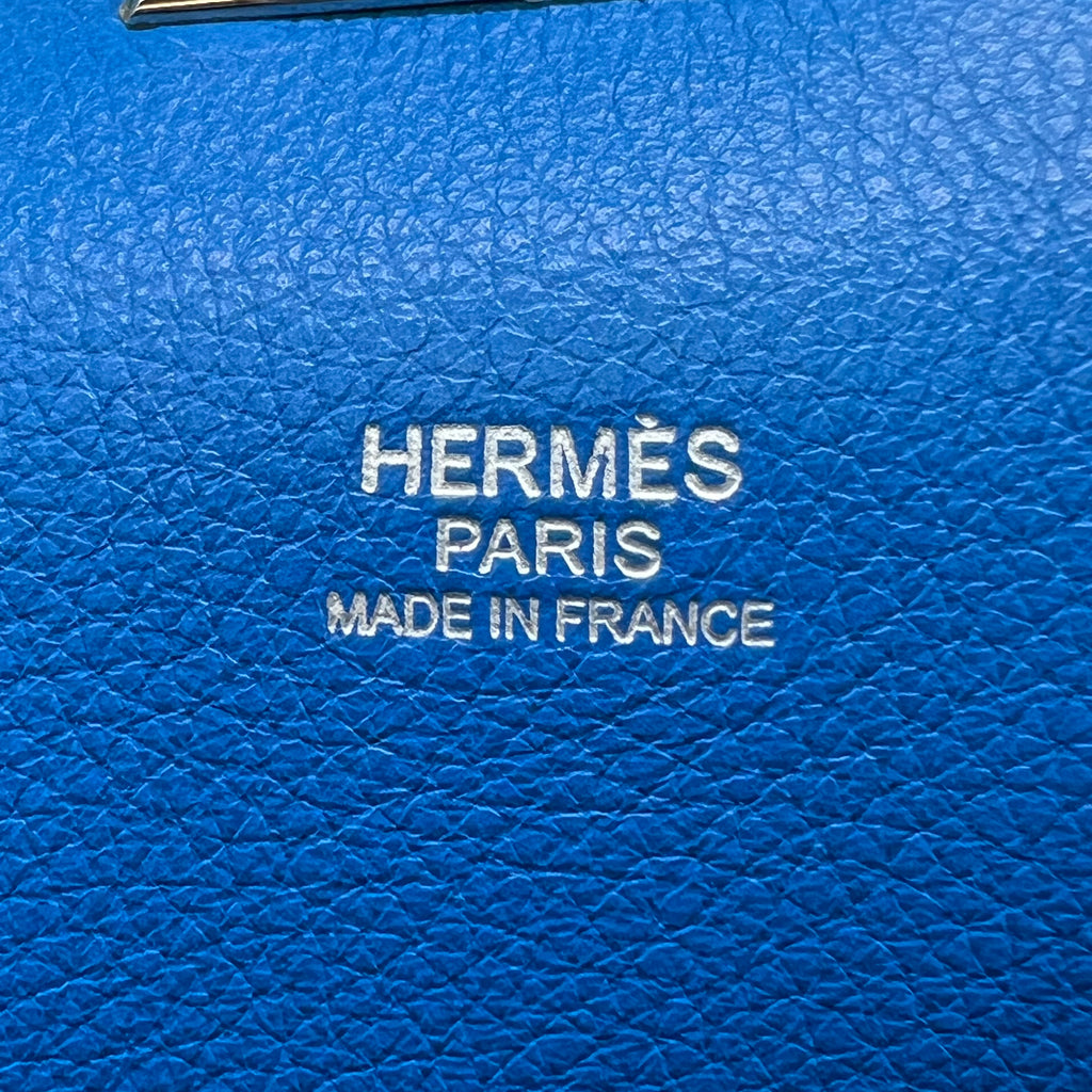 Hermes Swift Toolbox 20 Bleu Hydra twins B23215
