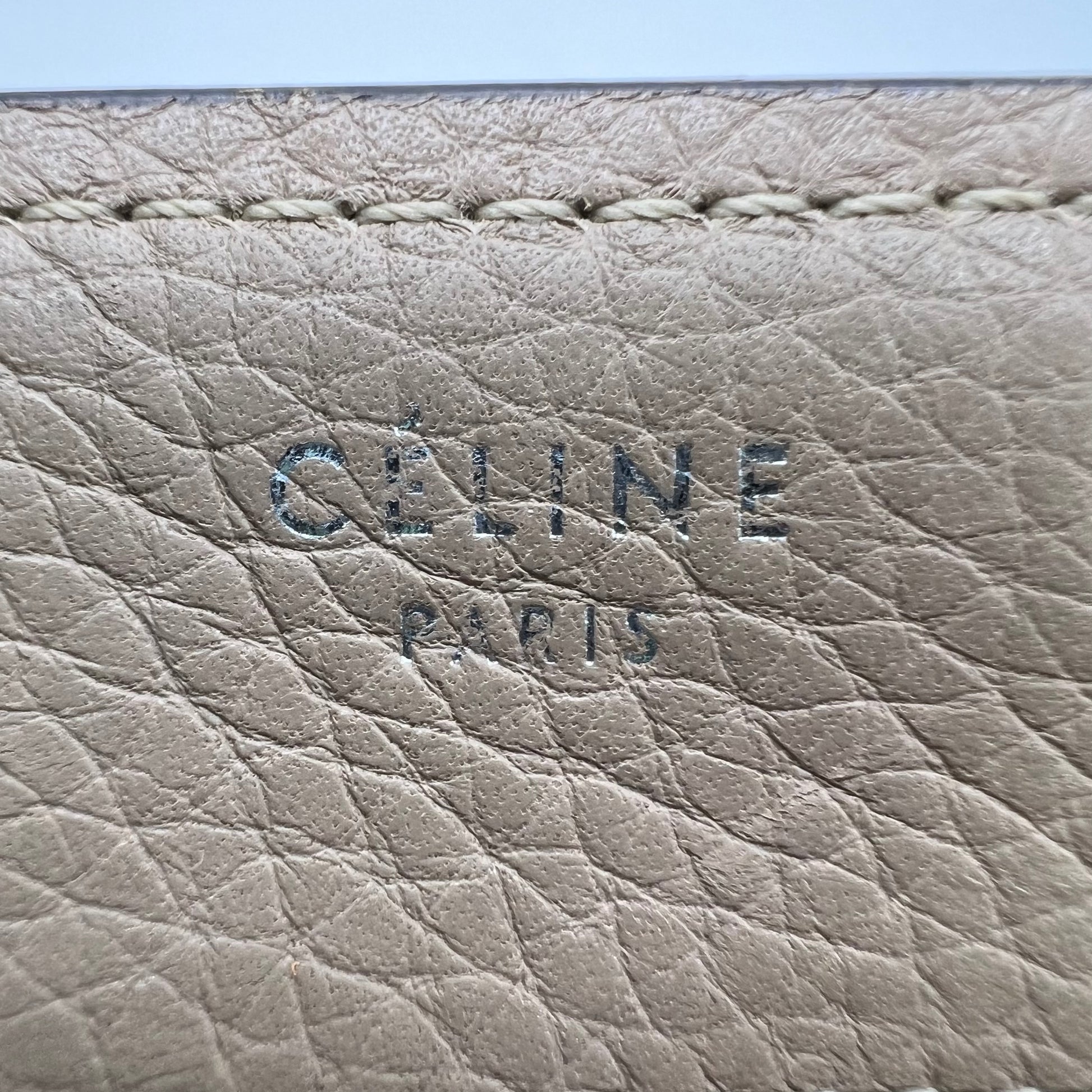 Celine Medium Trapeze Bag in Dune Drummed Calfskin and Suede B23122