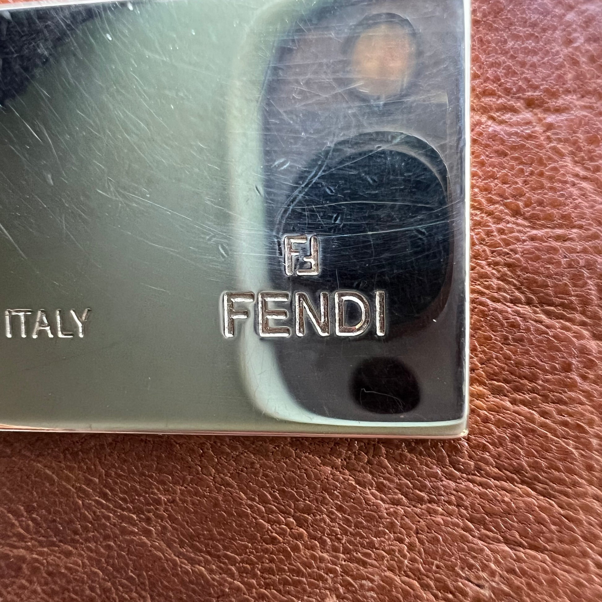 Fendi Crinkled Lambskin Mia Tote B23036