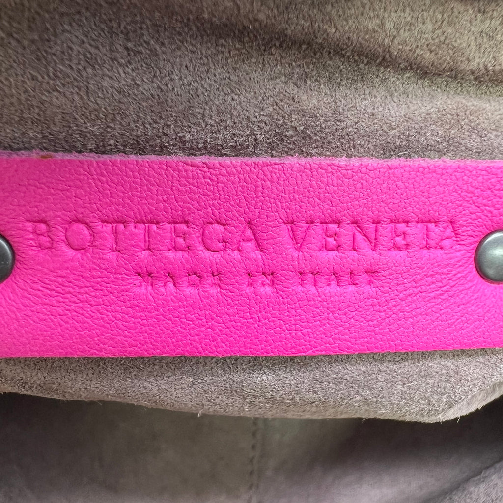 Bottega Veneta Nappa Intrecciato Small Nodini Bag in Shocking Pink B23213