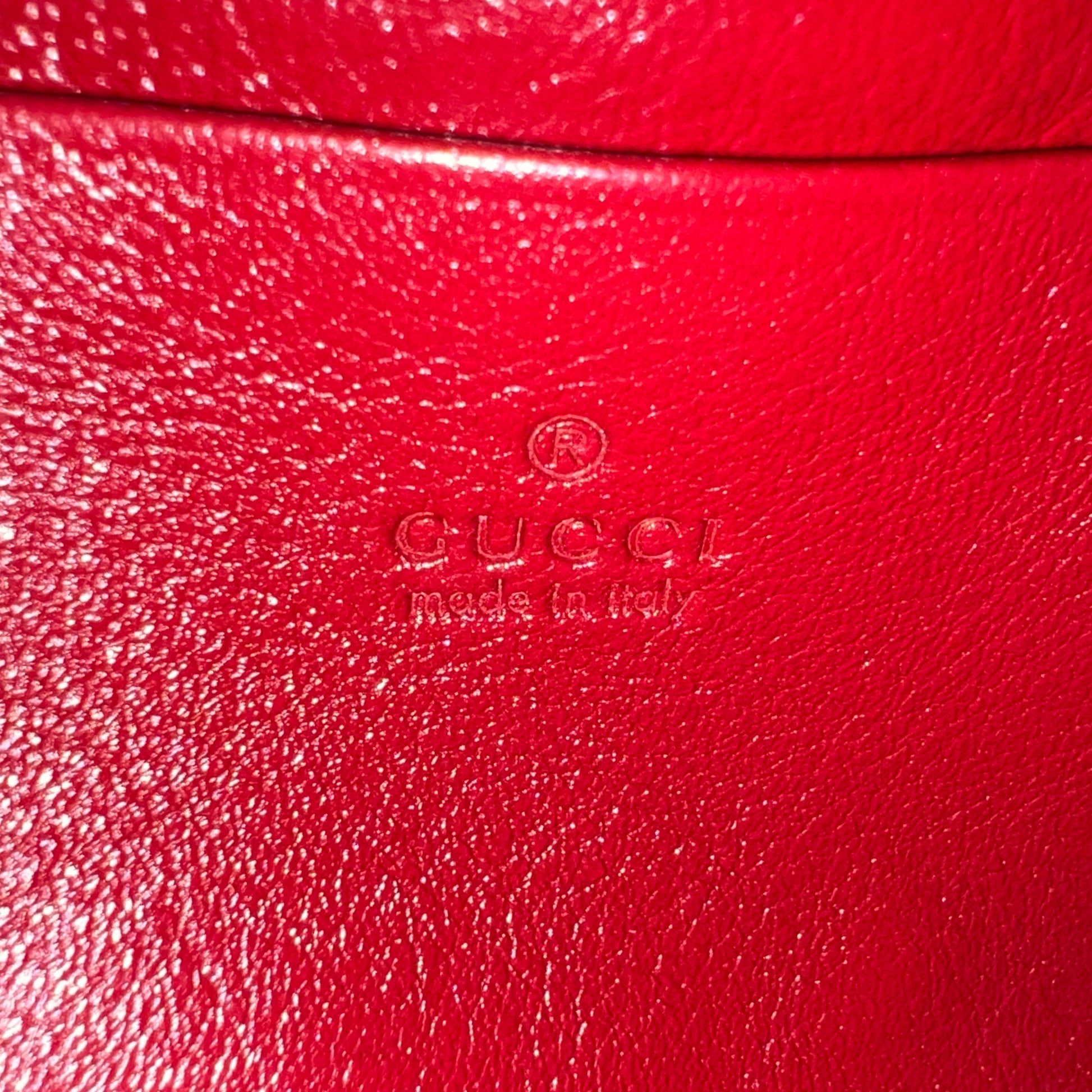 Tweed GG Monogram Mini Dionysus Chain Wallet Black White Romantic Cherry B23158