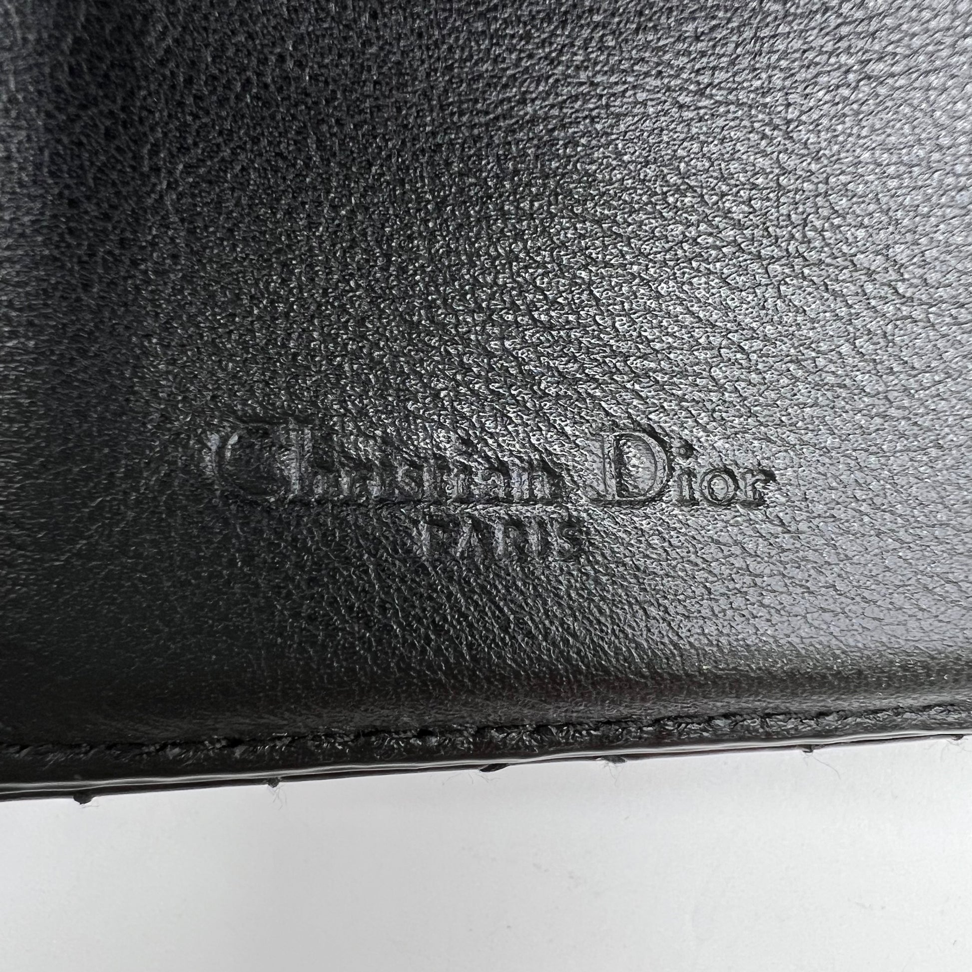 Dior Lady Dior Compact Wallet in Black Patent Cannage Leather W22556