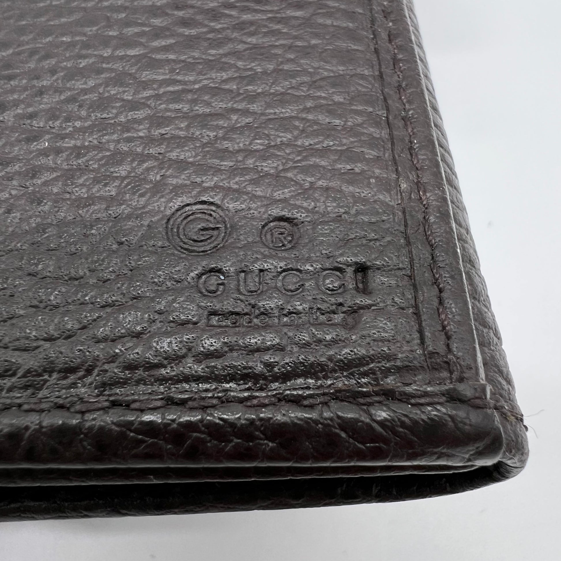 Gucci Grained Leather W-Hook Continental Long Wallet W22547
