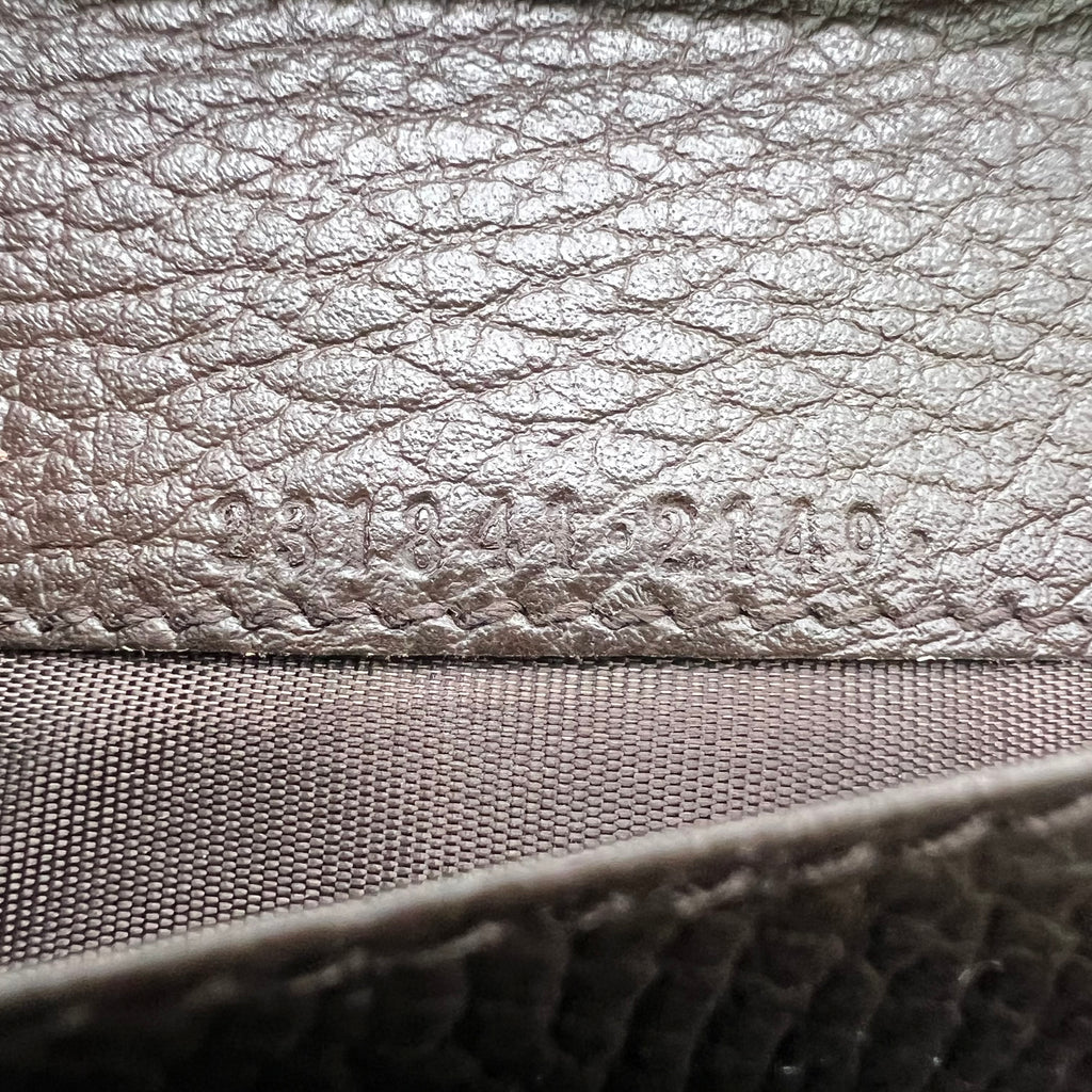 Gucci Grained Leather W-Hook Continental Long Wallet W22547