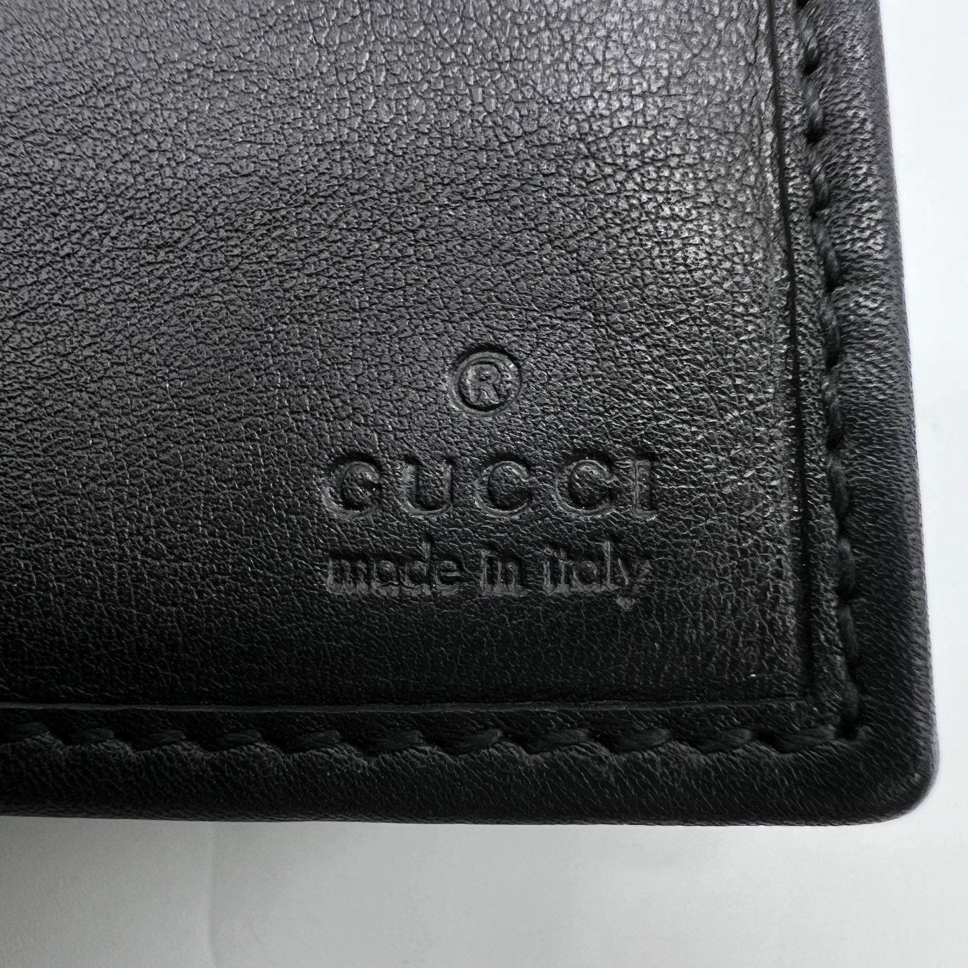 Black Guccissima Leather Continental Wallet W22569