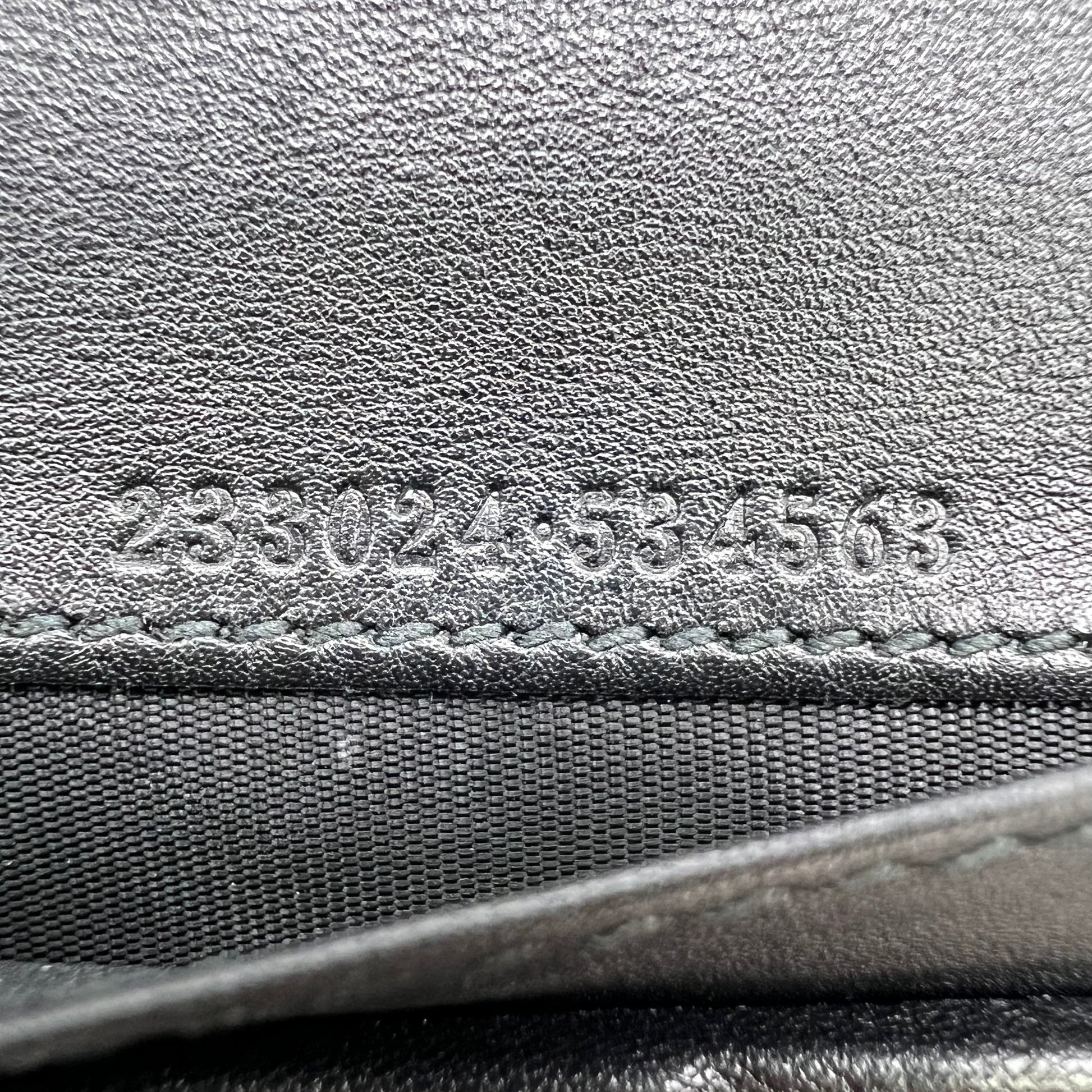 Black Guccissima Leather Continental Wallet W22569