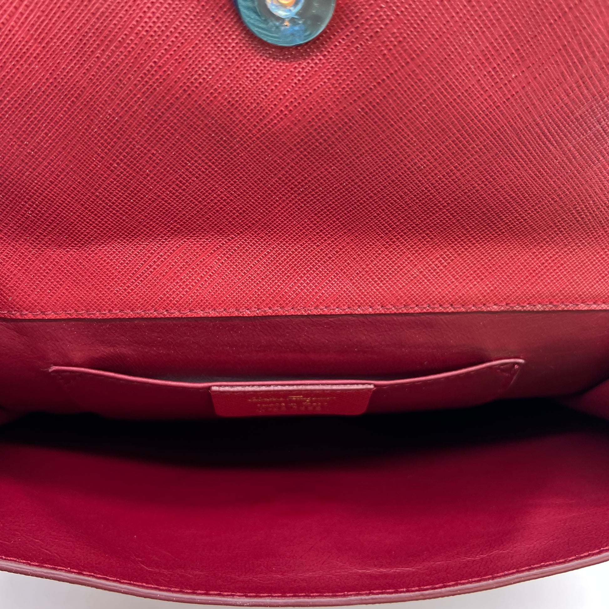 Red Leather Miss Vara Slim Clutch W22510