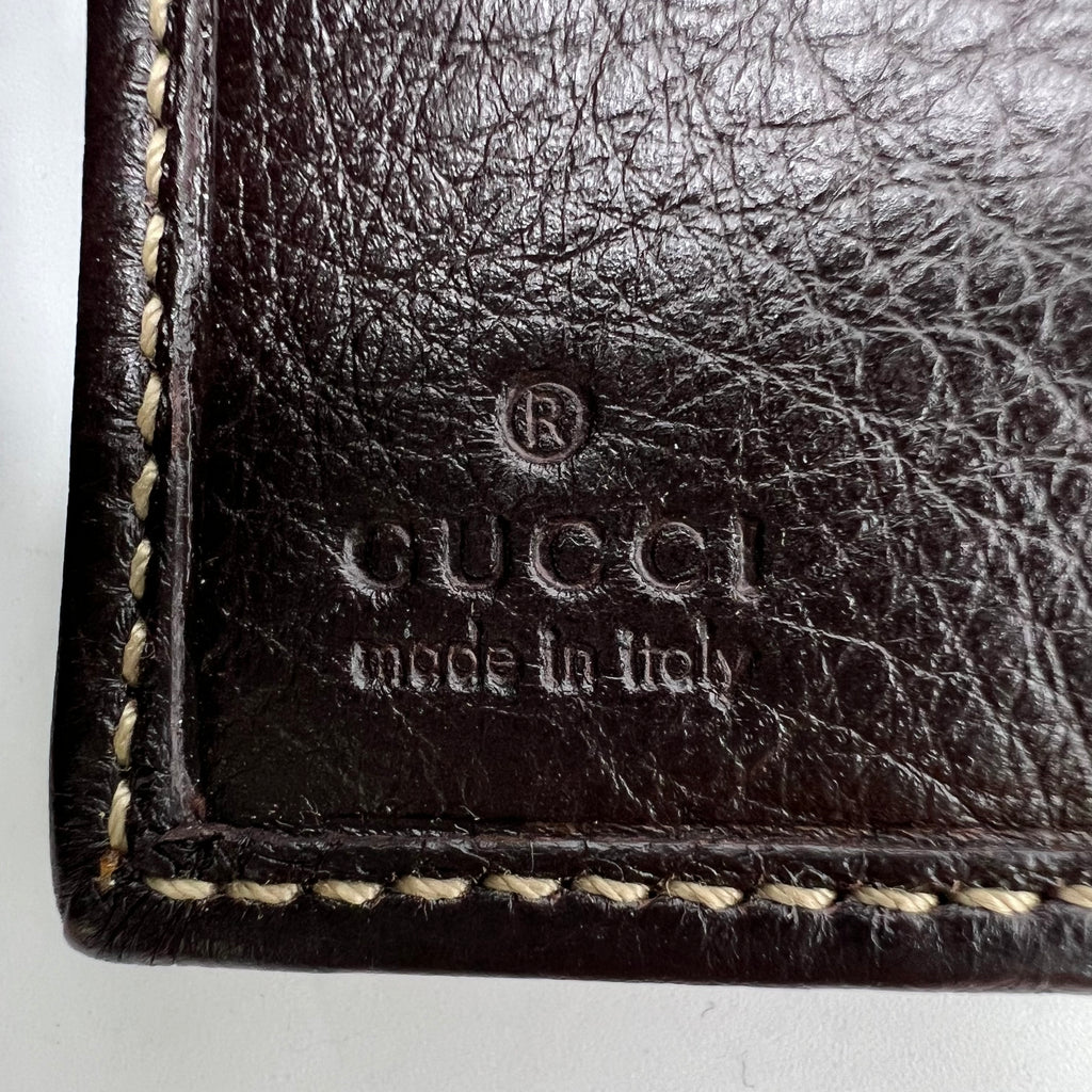 GG Plus Monogram Icon Bar Continental Flap Wallet Dark Brown W22548