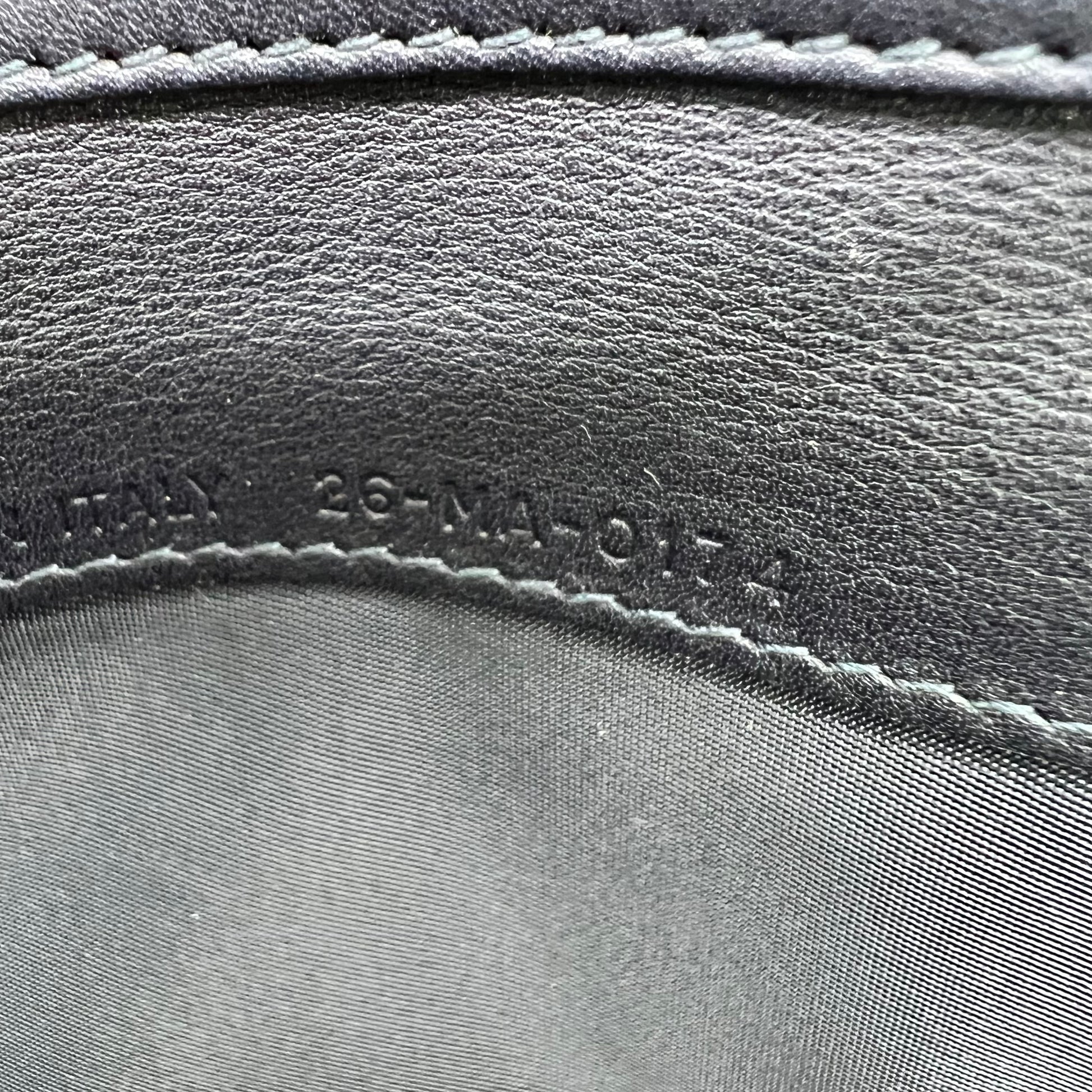 Black/Blue Leather Turnlock Flap Wallet W22492