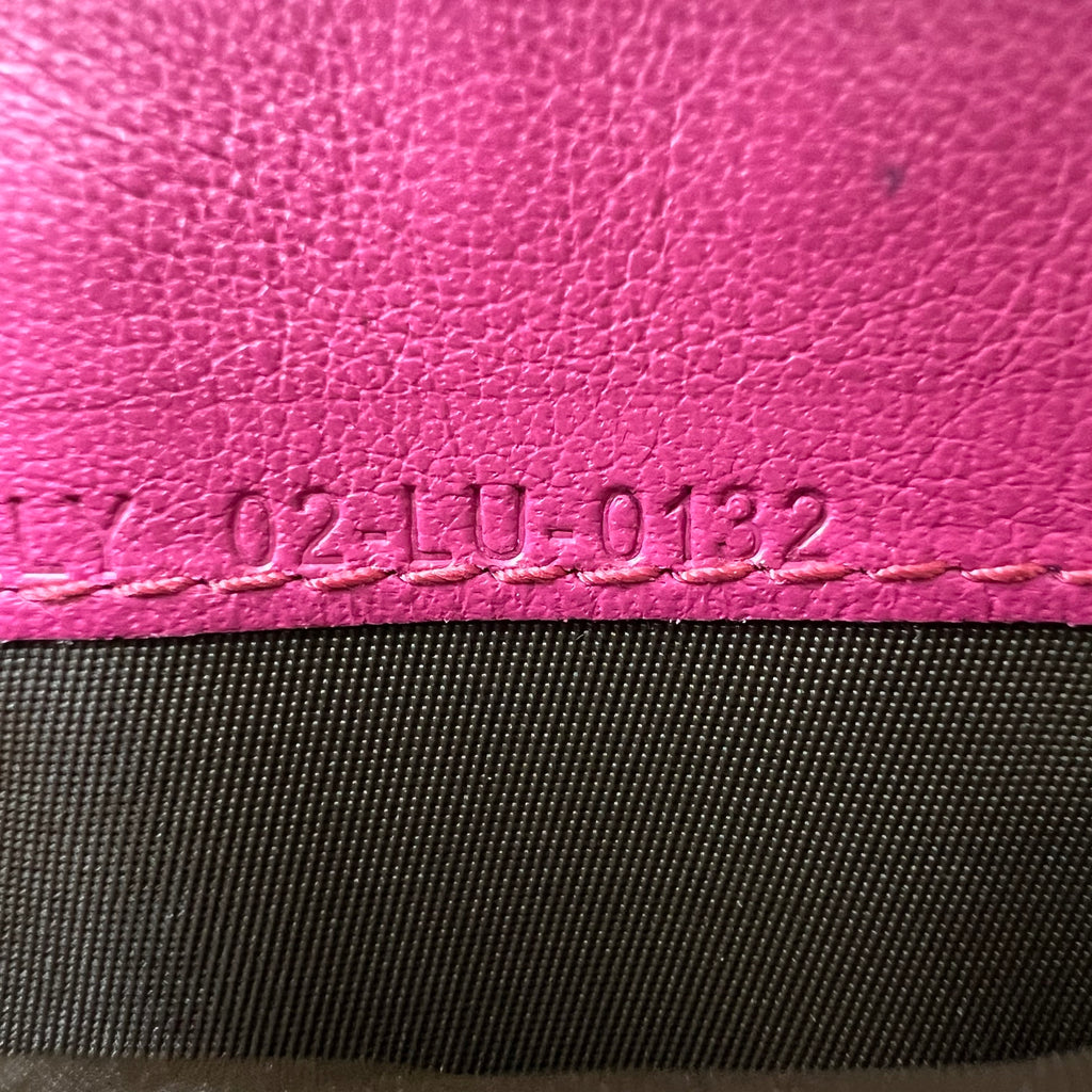 Pink Patent Leather Lady Dior Zip Around Wallet W22481