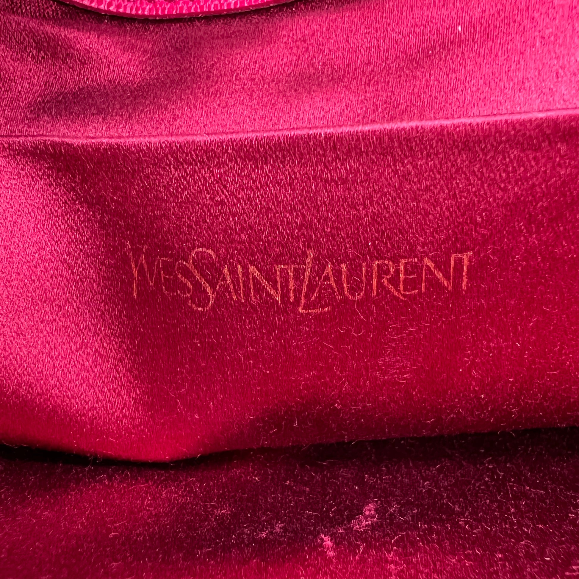 Calfskin Classic Y Ligne Clutch Fuchsia W22568