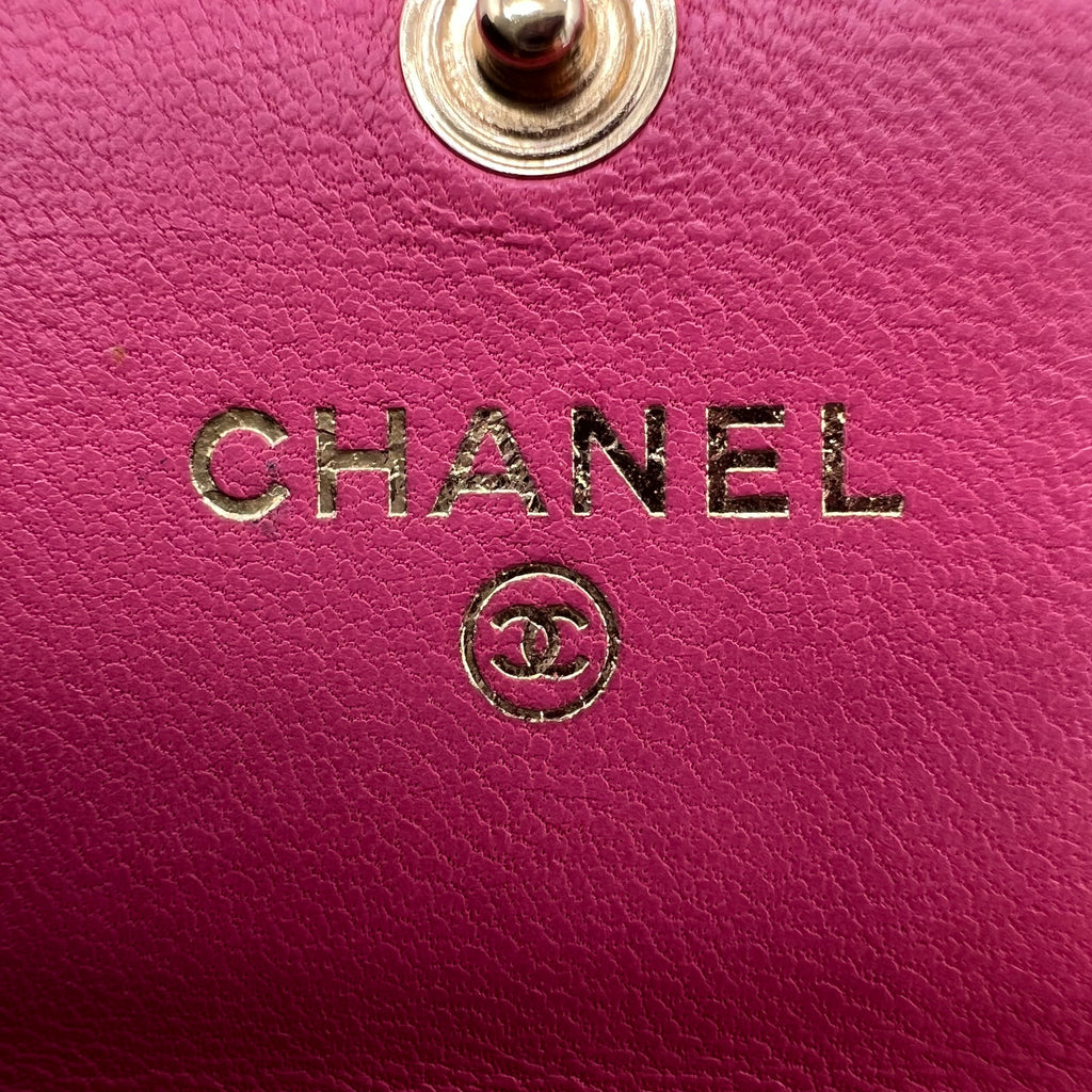 Camellia Long Wallet Pink Leather W22532