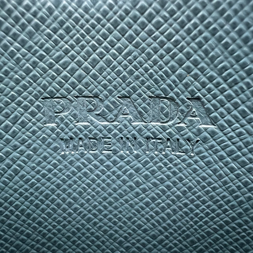 Saffiano Vernice Metal Card Case Blue W22585