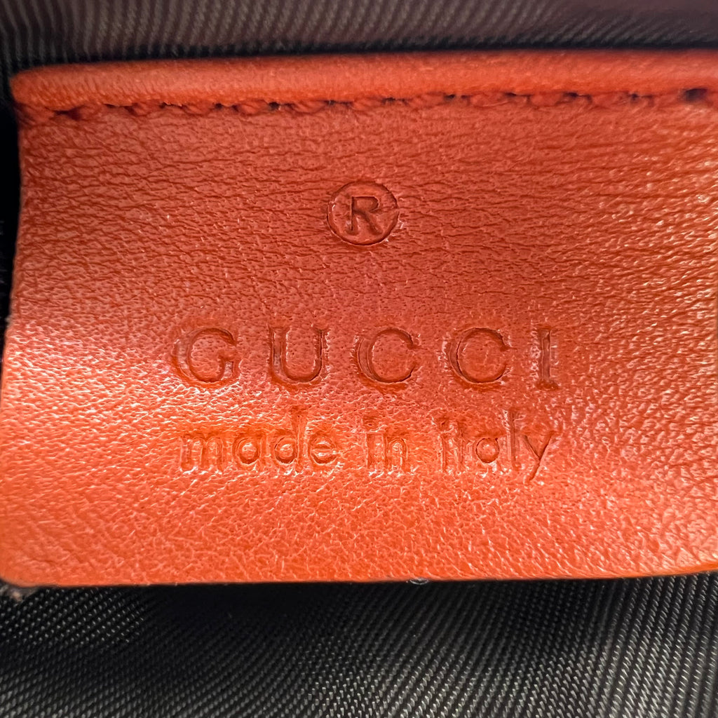 Orange Micro Guccissima Leather Pochette Clefs Key Pouch W22582