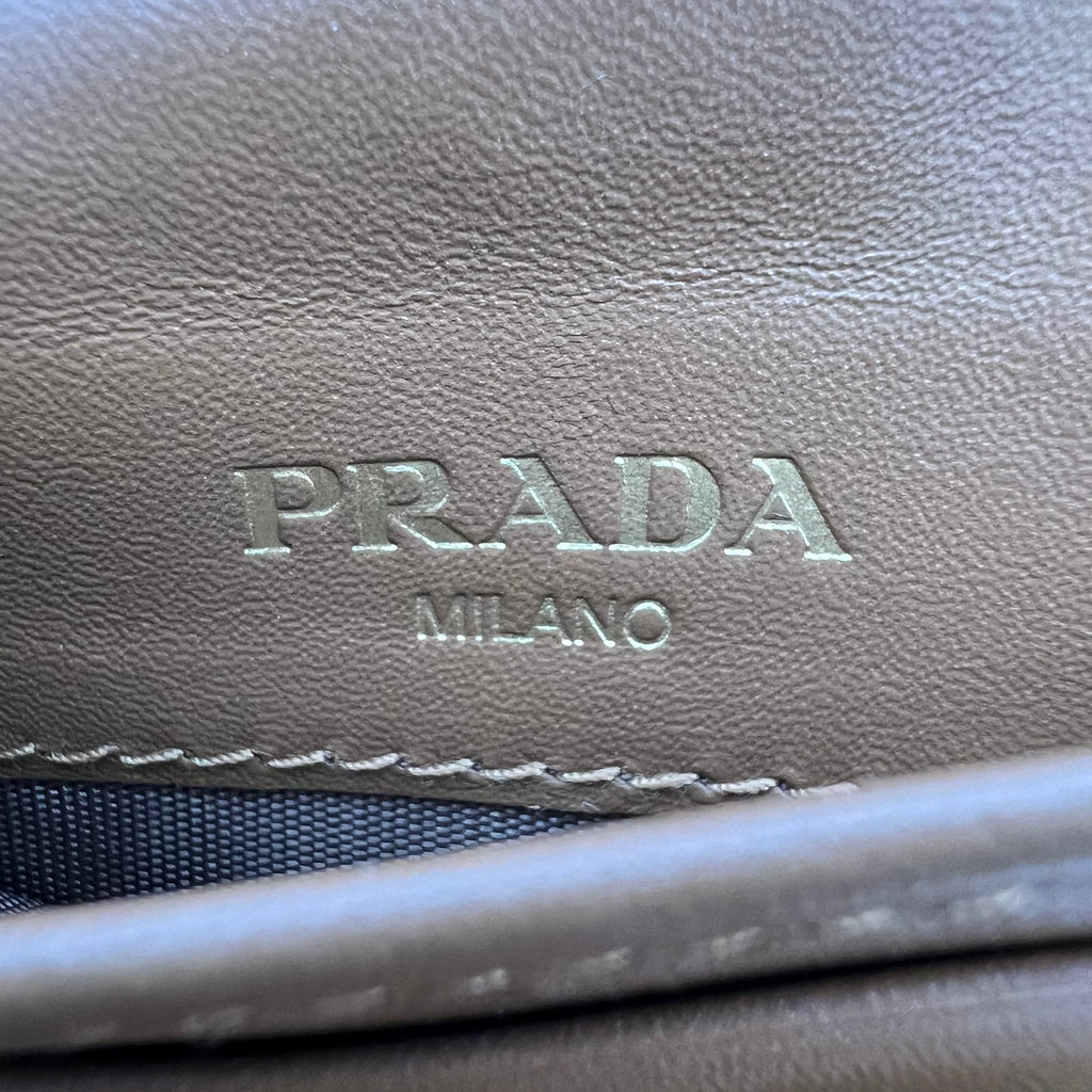 Prada Tan Vittello Move Leather Trifold Wallet W22580