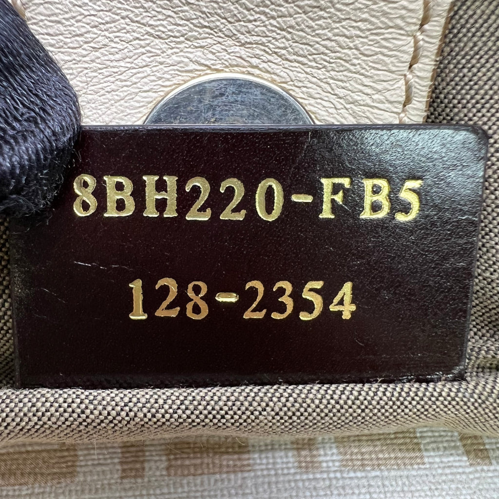 Fendi Beige Zucchino Canvas Charm Shoulder Bag B23272
