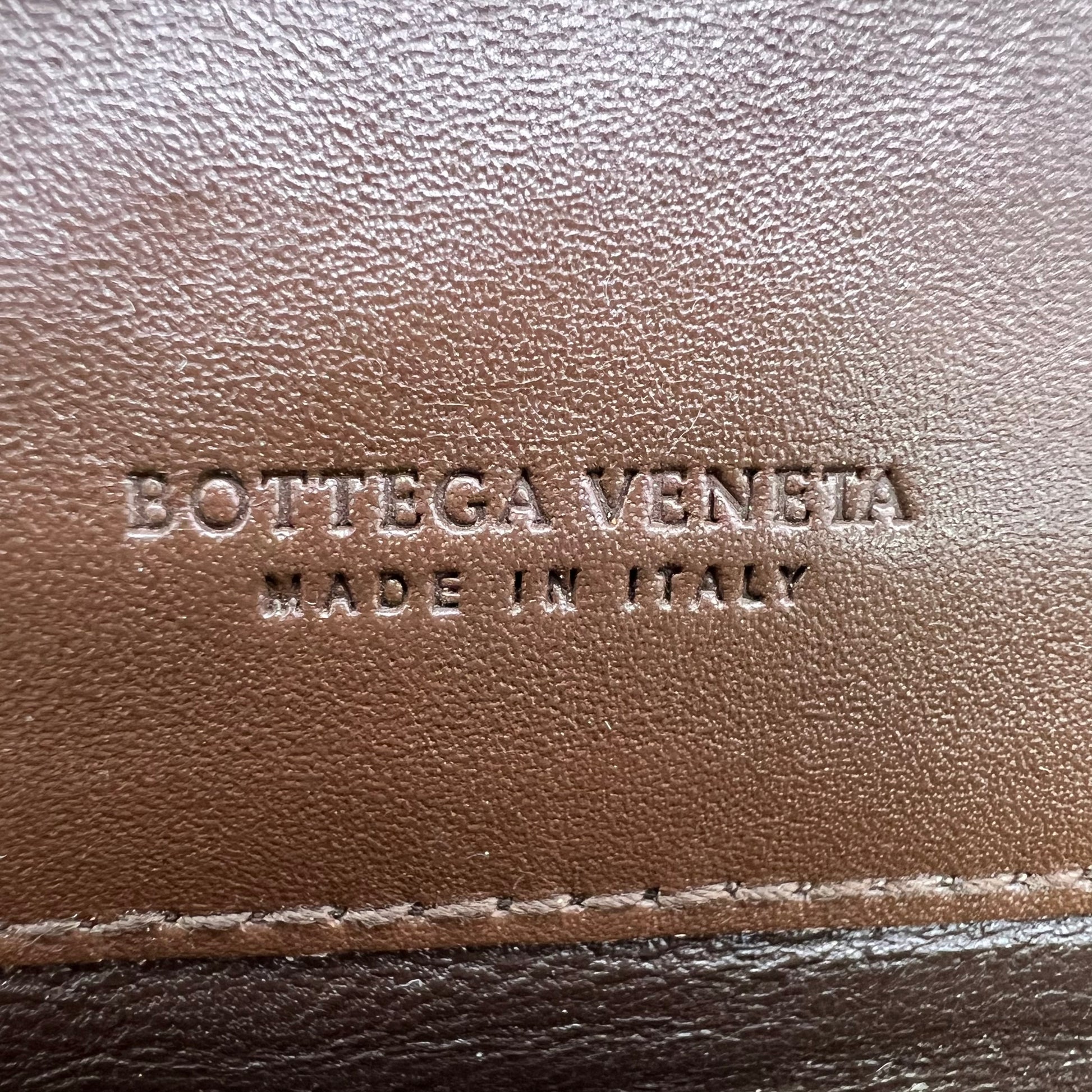 Brown Intrecciato Nappa Leather Flap Wallet W22627