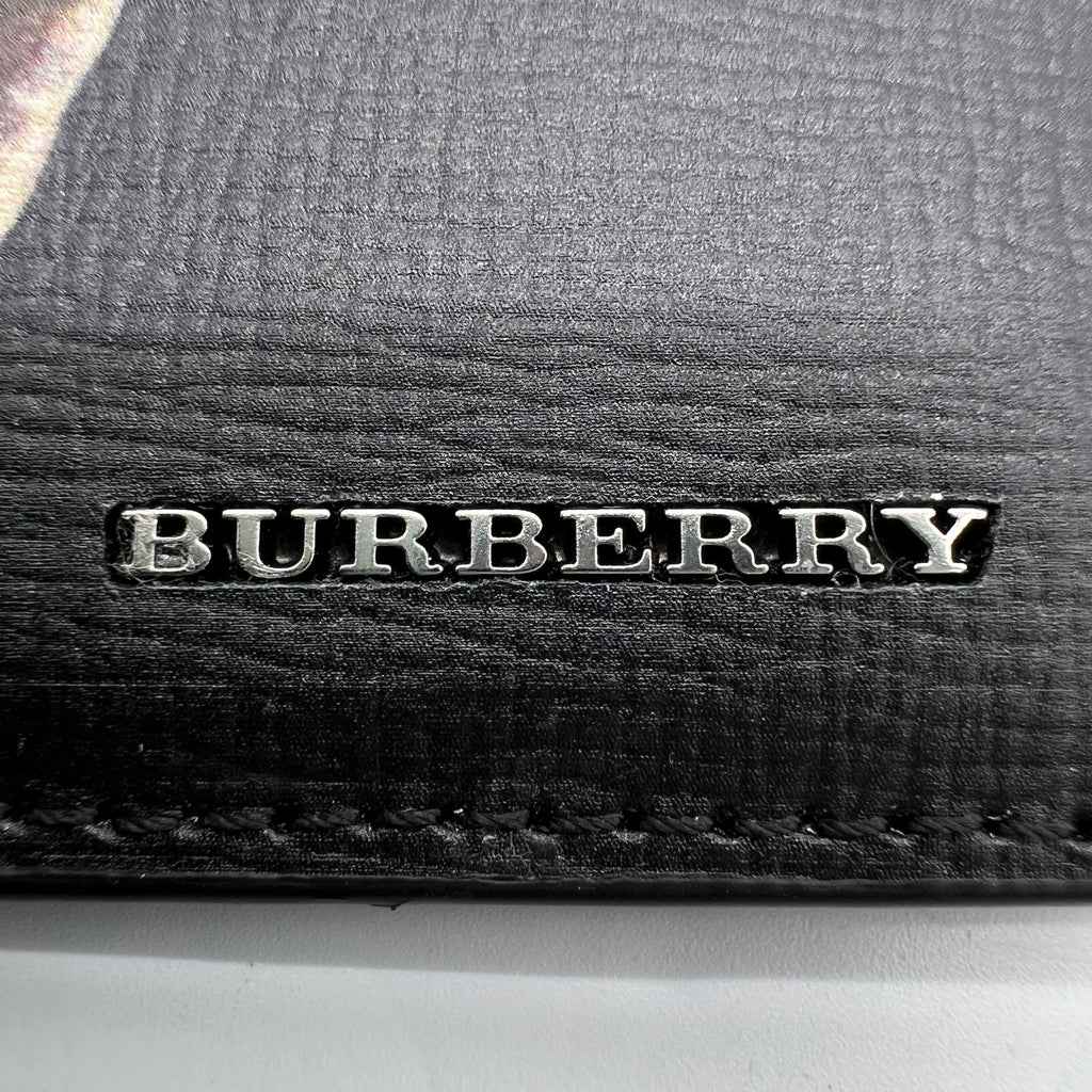 Black printed card holder W22620