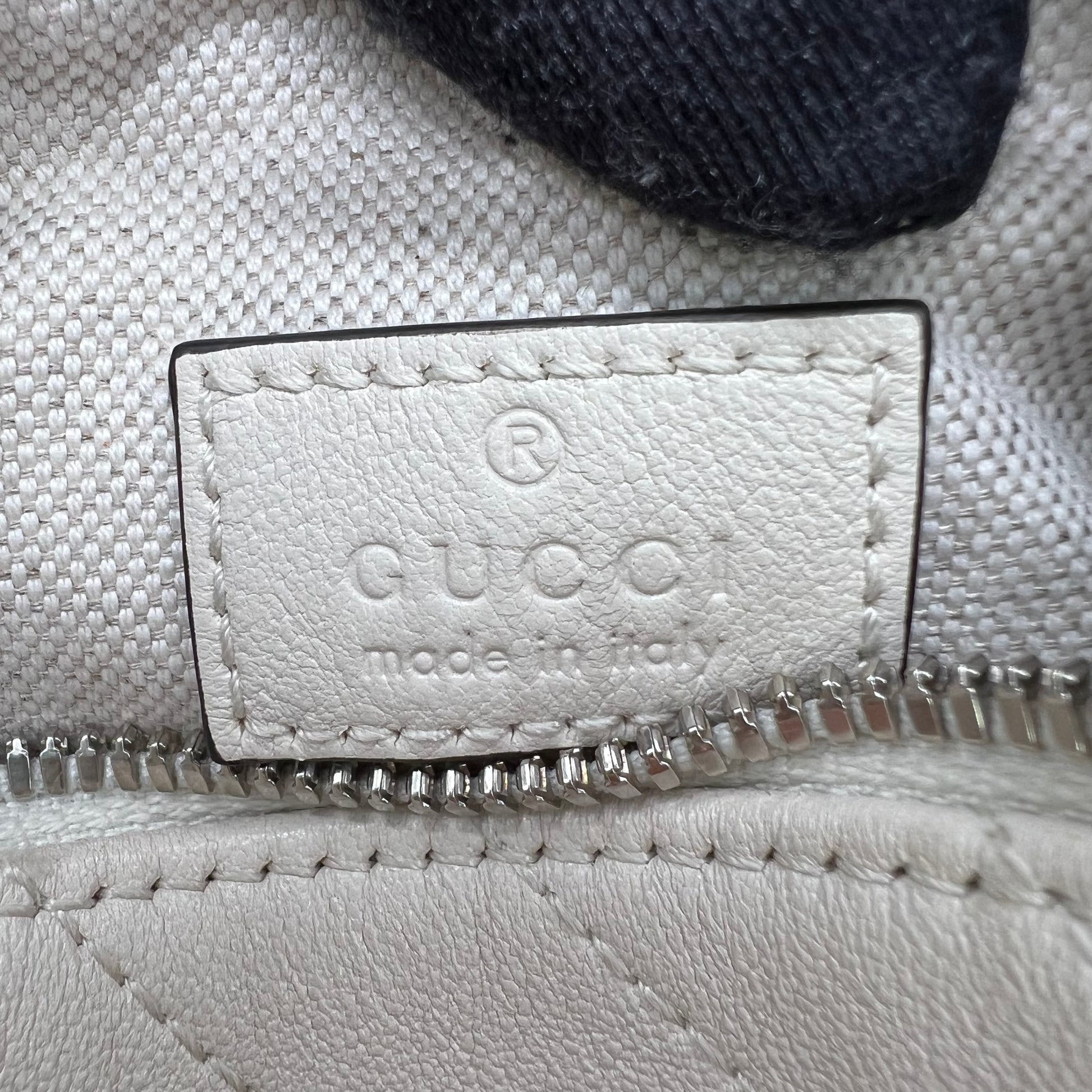 Gucci Calfskin Diagonal Stitched Mini Blondie Barrel Shoulder Bag B23372