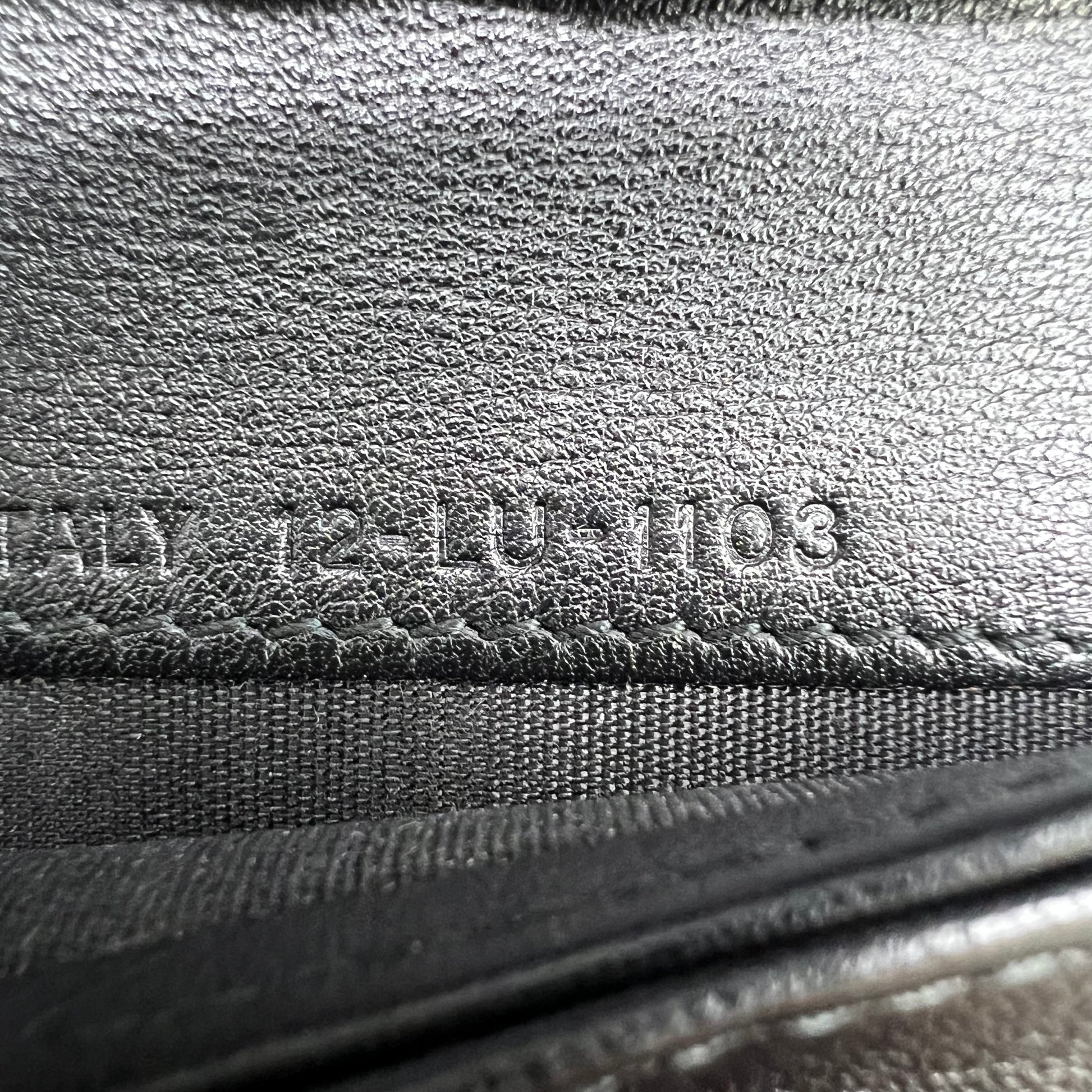 Dior Homme Black Tie Ribbed Leather Zip-Around Wallet W22591