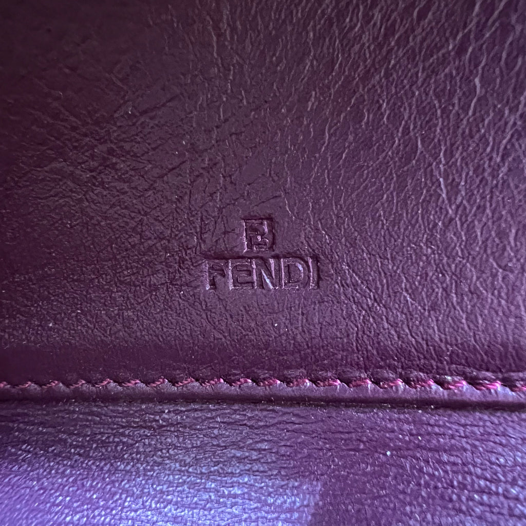Fendi Fortune Zucca Spalmati Ladybug Zip Continental Wallet W22656