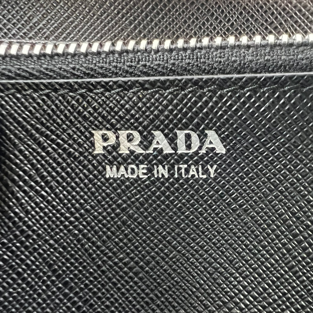 Prada Large Saffiano Leather Zip Around Wallet W22612