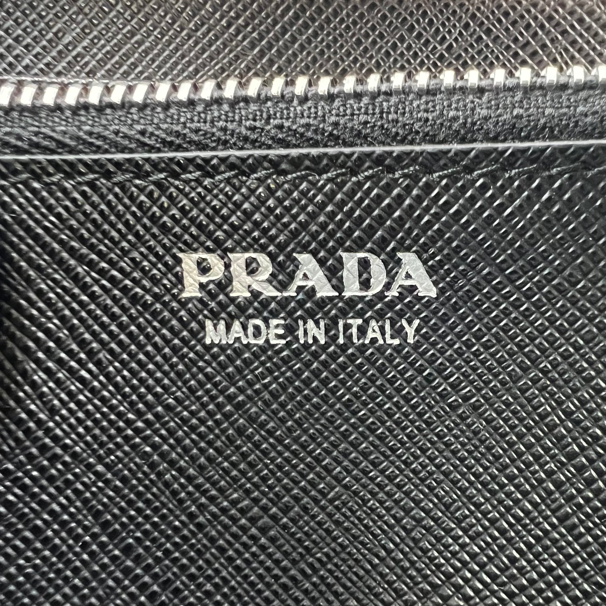 Prada Large Saffiano Leather Zip Around Wallet W22612