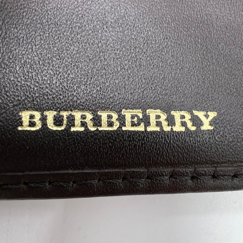 Beige/Brown Haymarkent Check Canvas and Leather Zip Around Wallet W22676