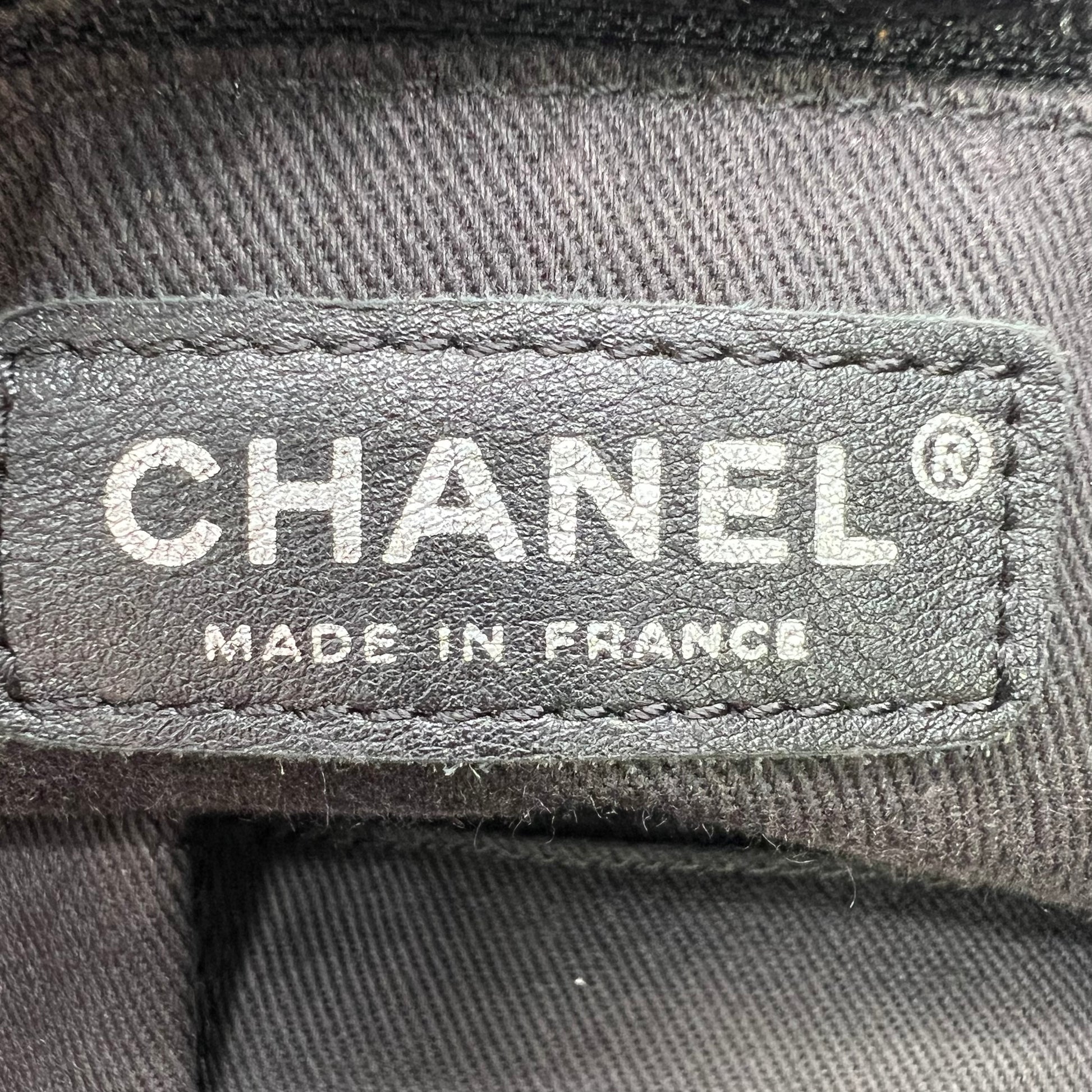 Chanel Surpique CC Calfskin Drawstring Bucket Bag B23305