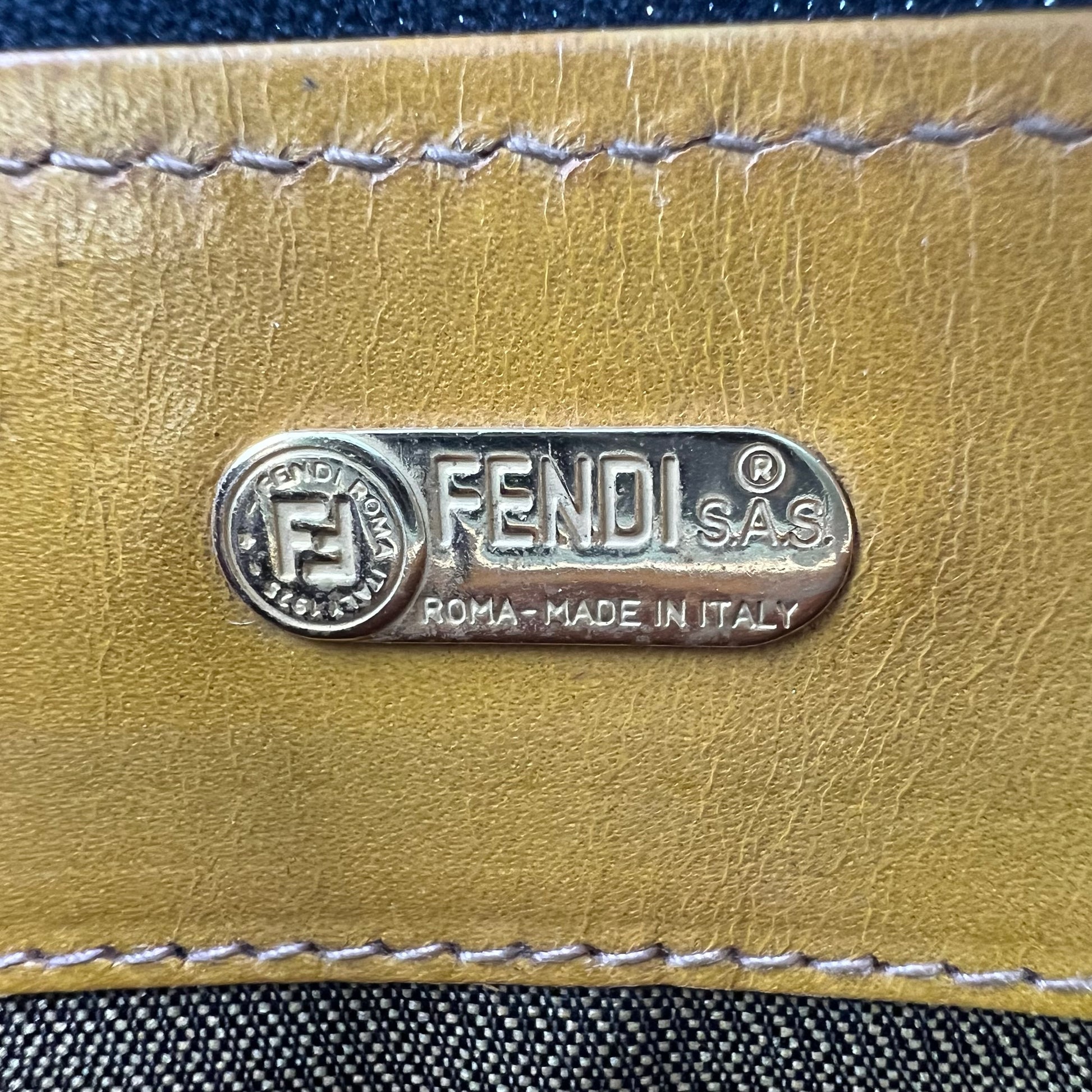 Fendi Zebra Print Canvas Twins Handbag B23472