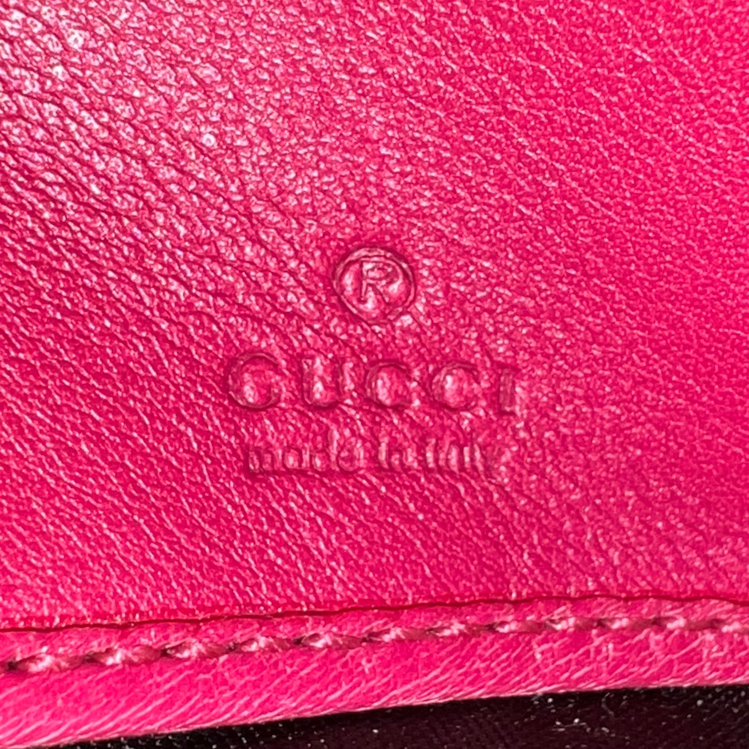 Gucci GG Marmont Velvet Matelassé "LOVE" Pearl Continental Wallet W22699